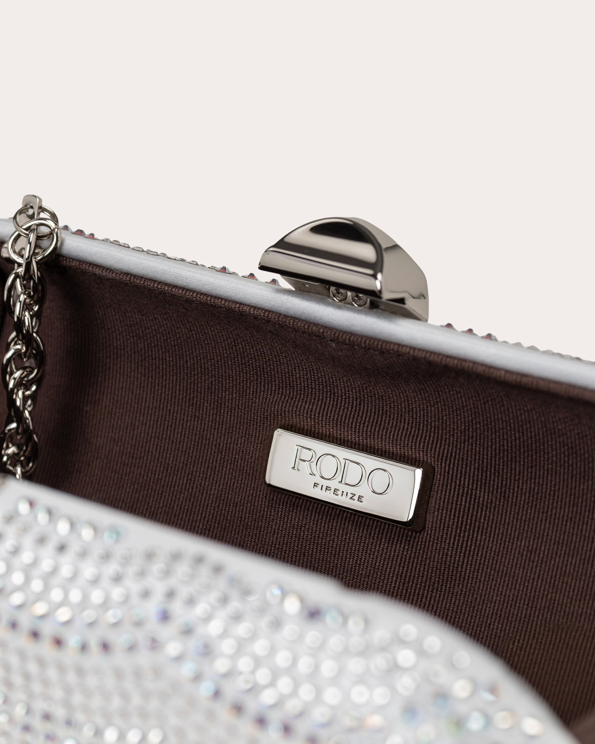 Lyssa Embellished Satin Structured Clutch