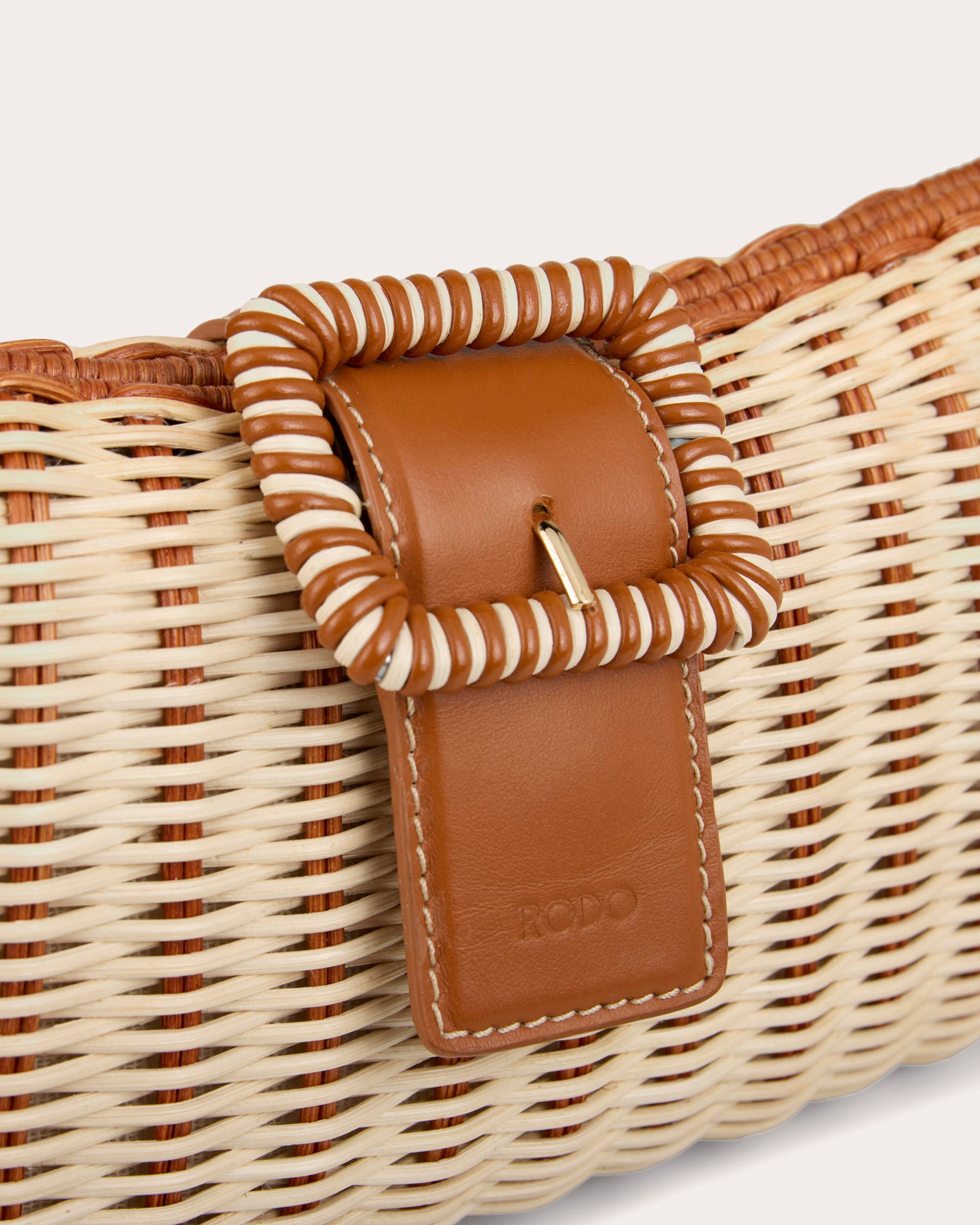Nathalie Woven Wicker Clutch