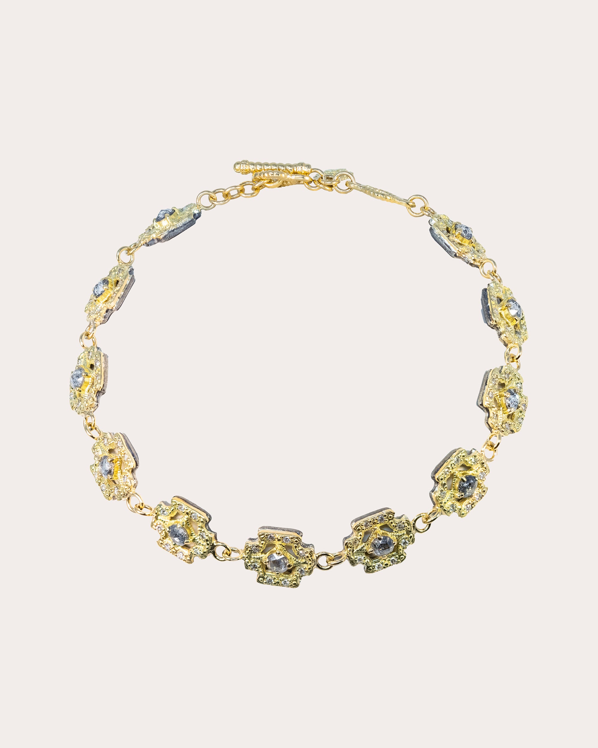 Diamond & 18k Gold Two-Tone Bracelet