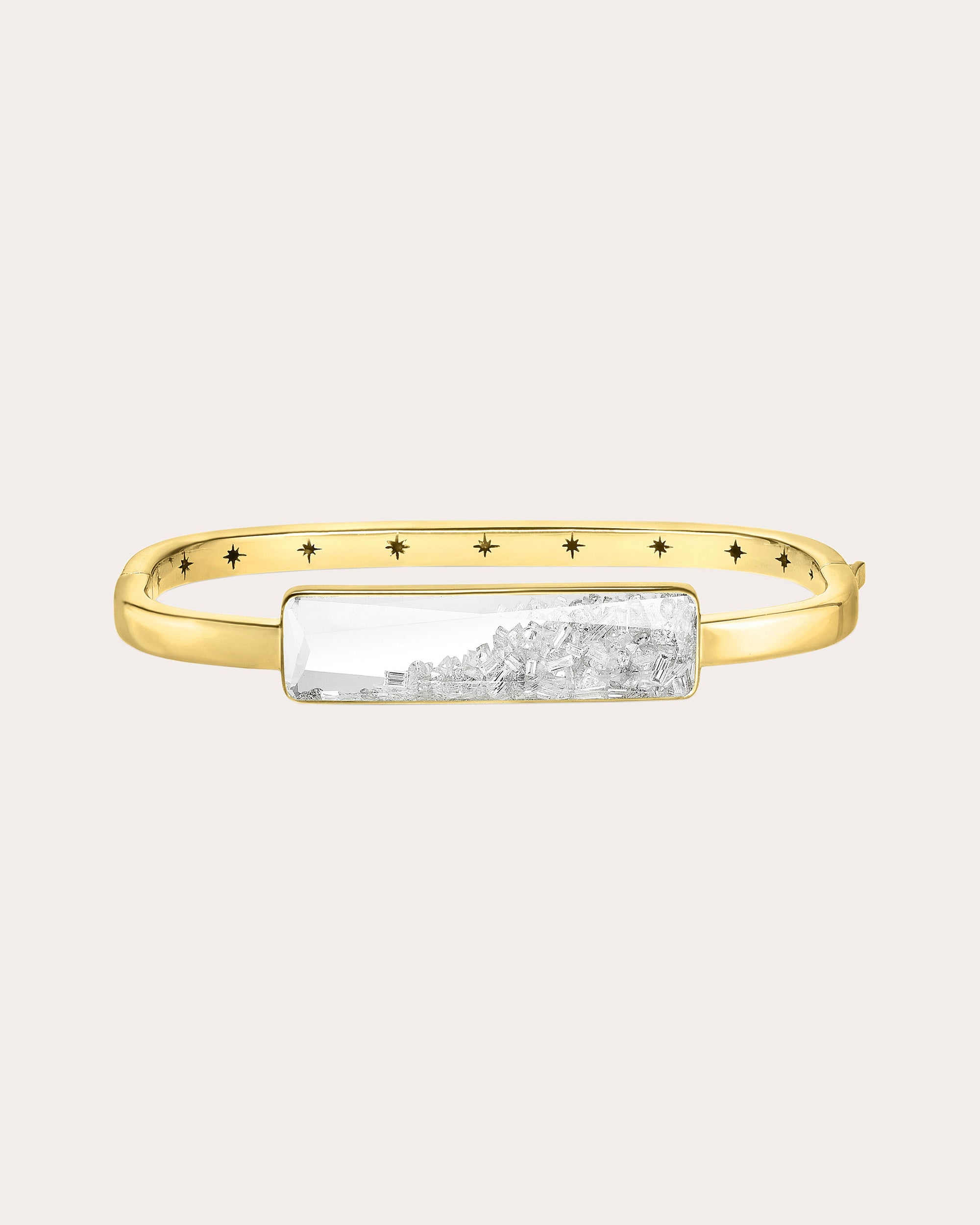 Diamond & 18k Gold Core Shaker Bangle