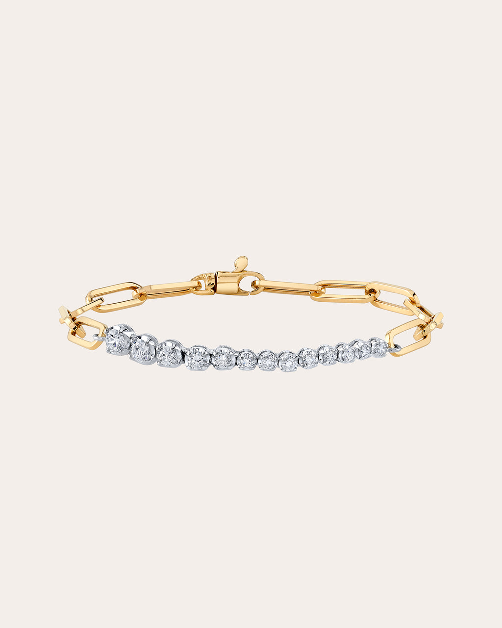 Diamond & 14k Gold Ascending Chain Bracelet