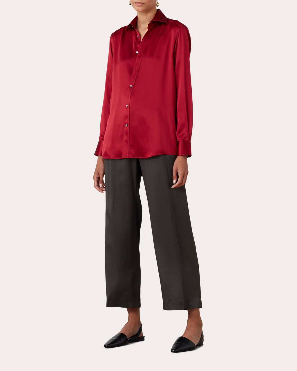 The Boyfriend Silk Satin Shirt