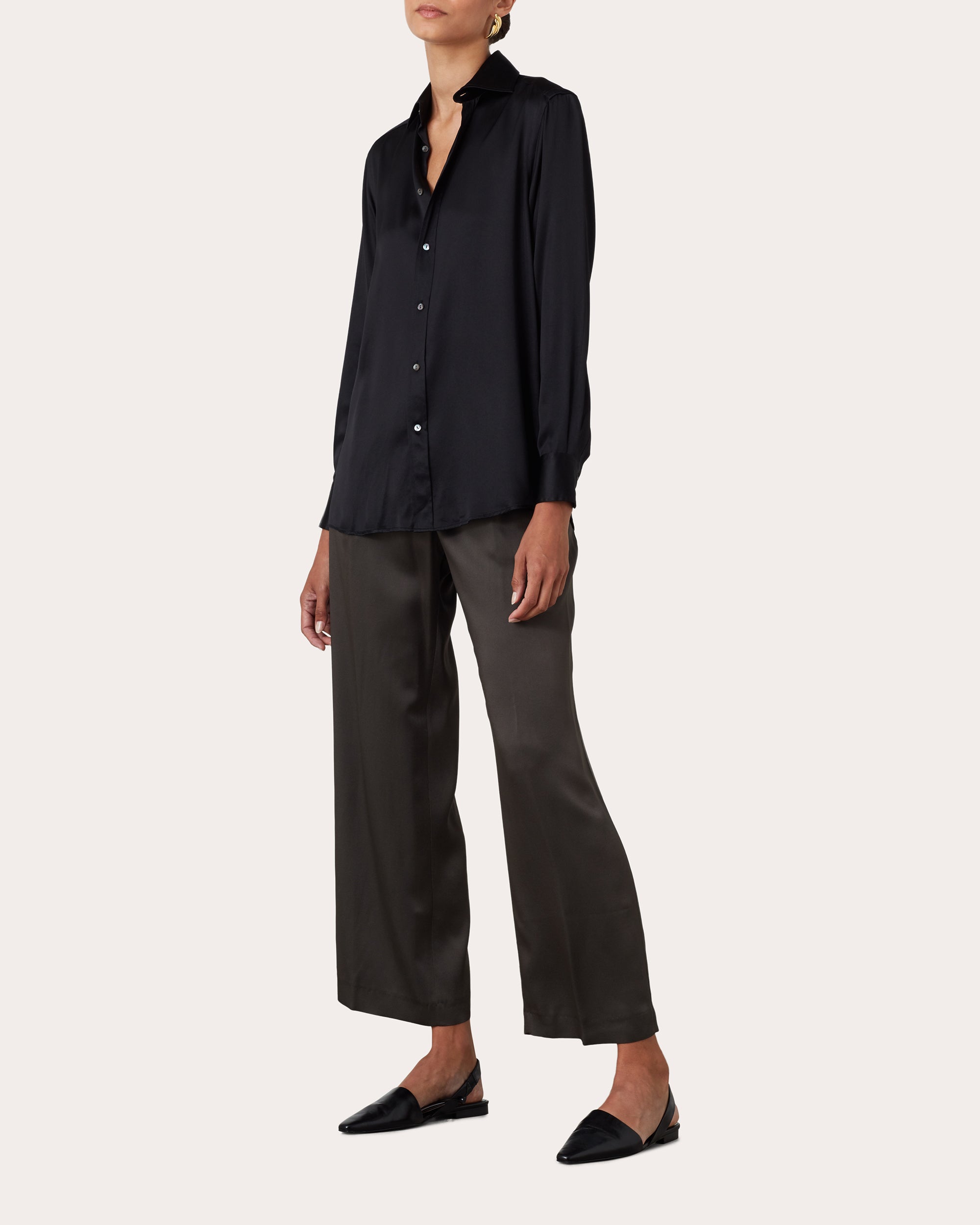 The Boyfriend Silk Satin Shirt