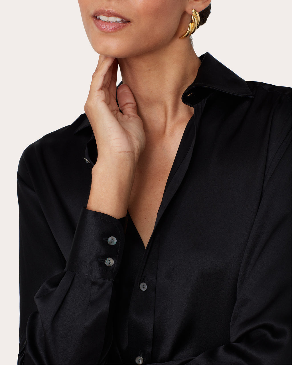 The Boyfriend Silk Satin Shirt