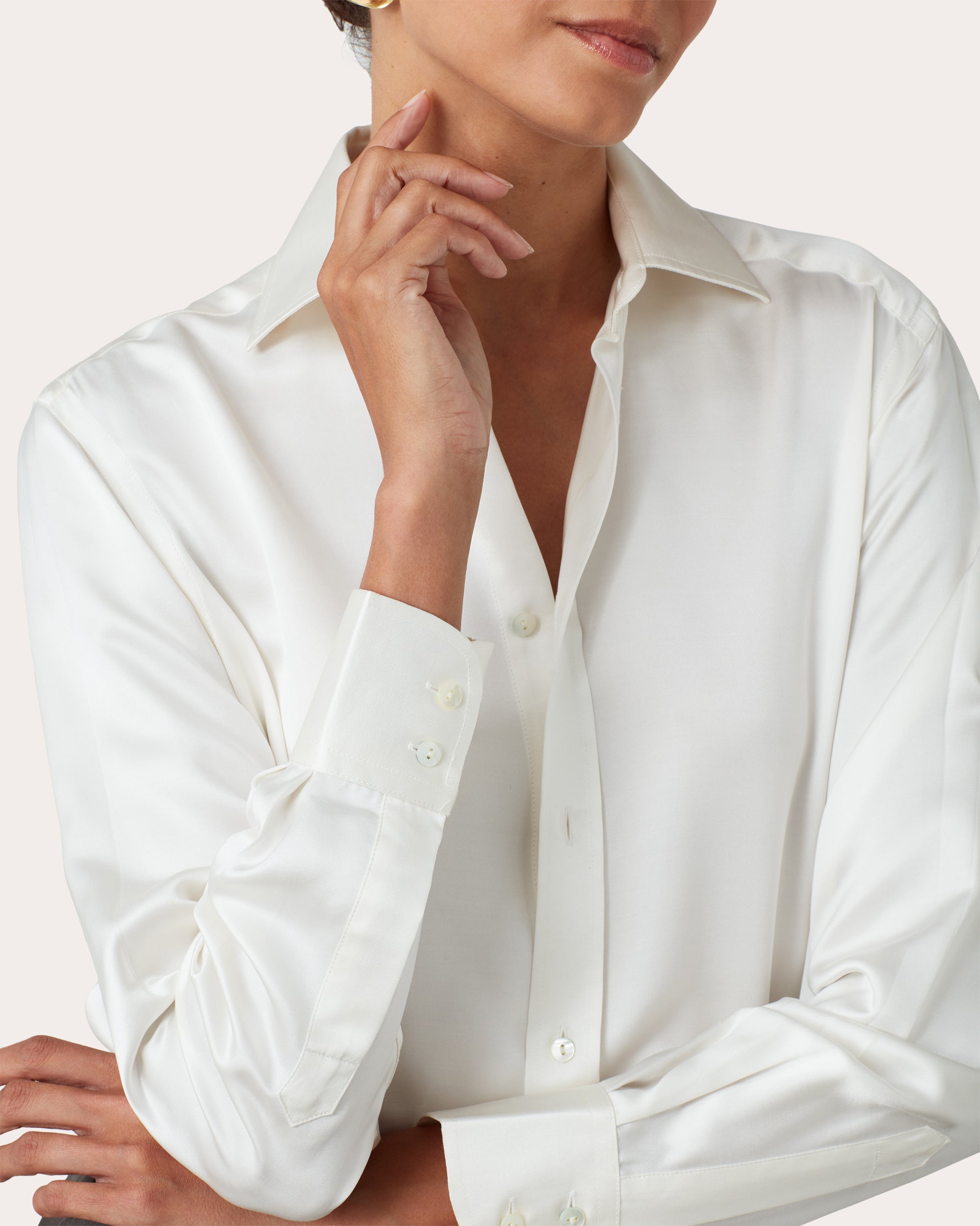 The Boyfriend Silk Satin Shirt