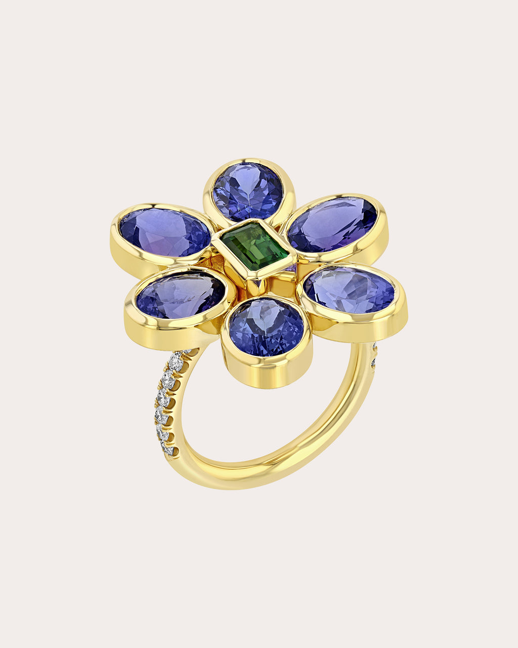 Tanzanite & Tourmaline Bloom III Ring