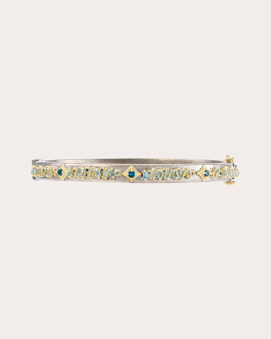 Aquamarine & Topaz Two-Tone Crivelli Bracelet