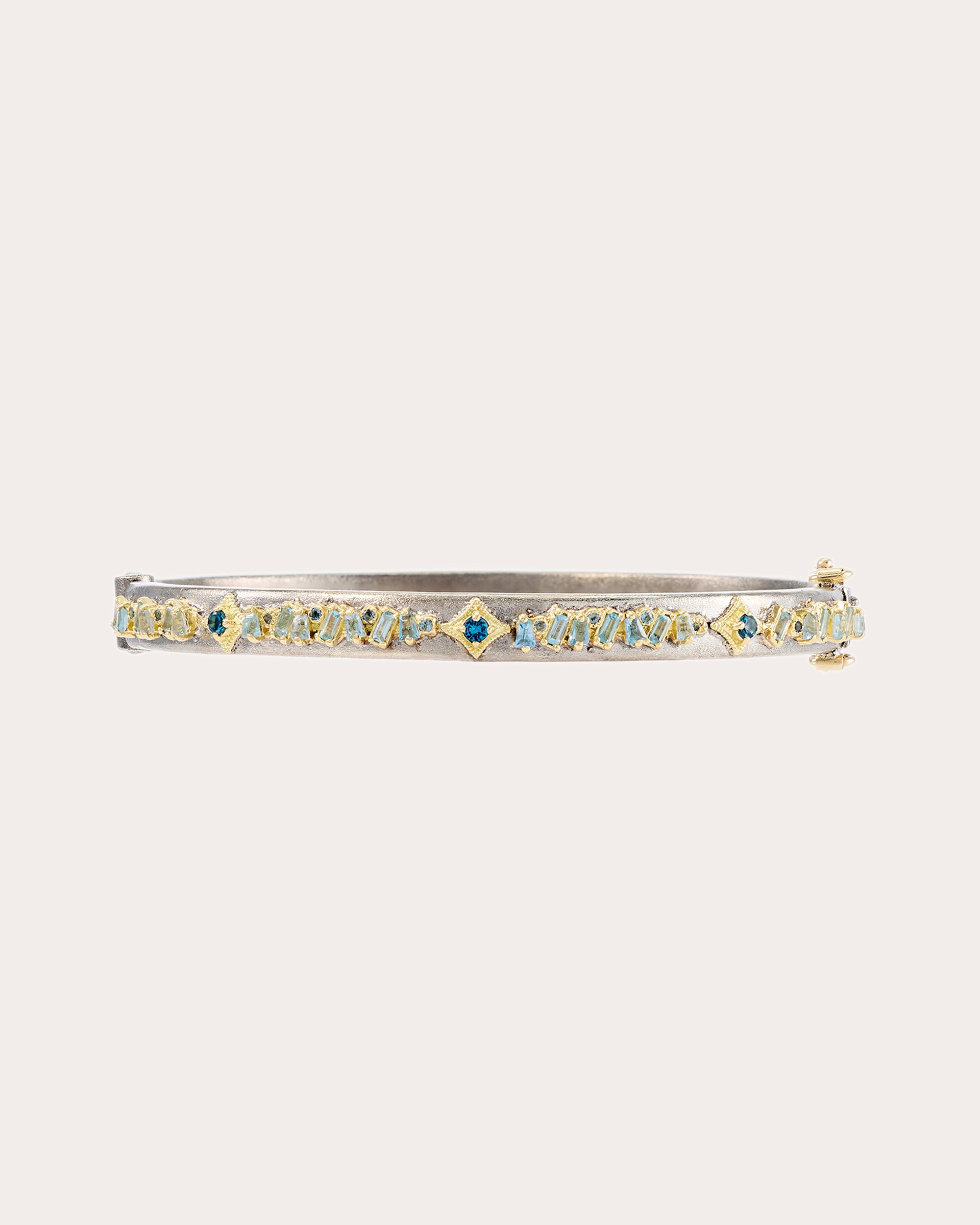Aquamarine & Topaz Two-Tone Crivelli Bracelet