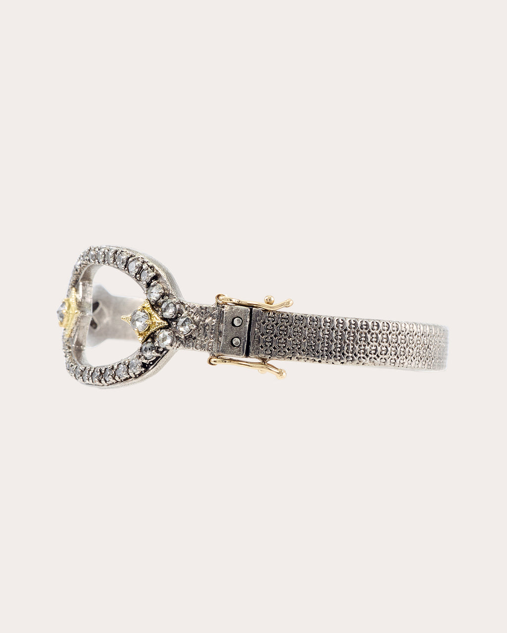 Diamond & Two-Tone Horseshoe Bracelet
