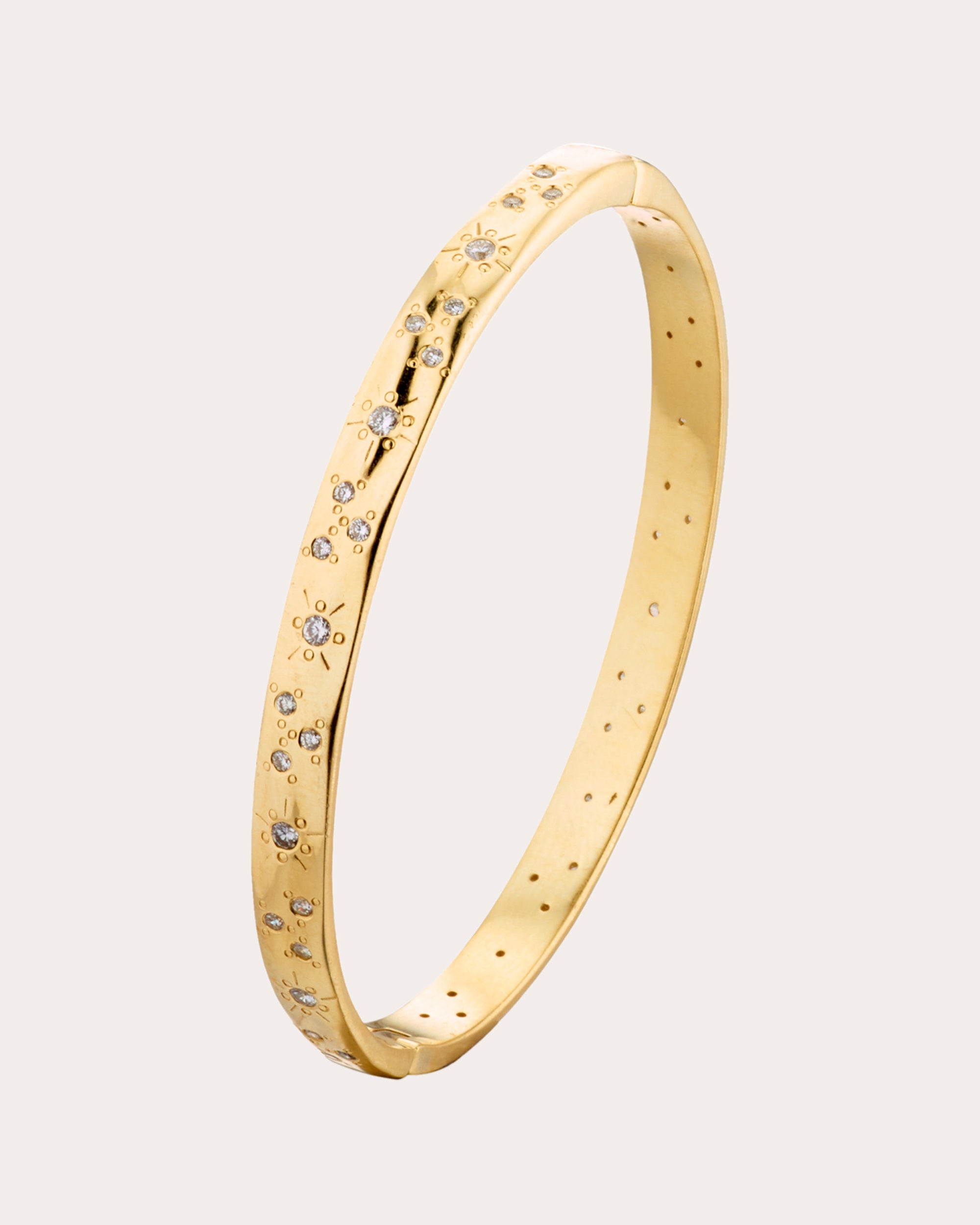 Diamond & 18k Gold Fairy Dust Bangle