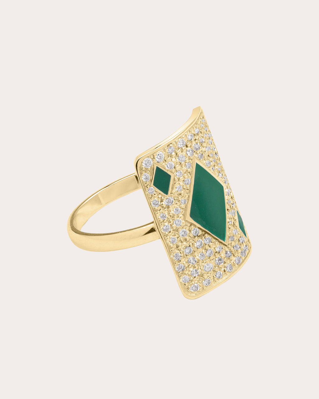 Diamond & 18k Gold Lucky Honneur Ring