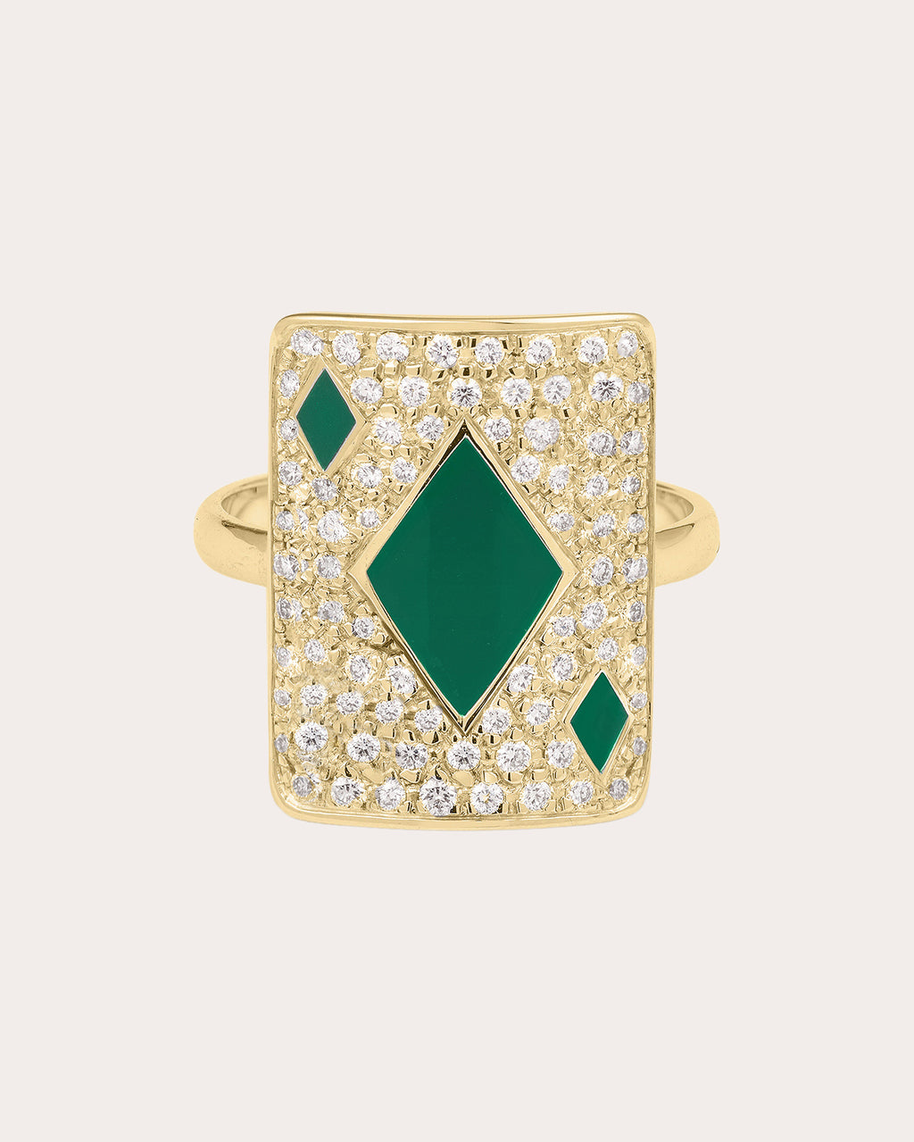 Diamond & 18k Gold Lucky Honneur Ring