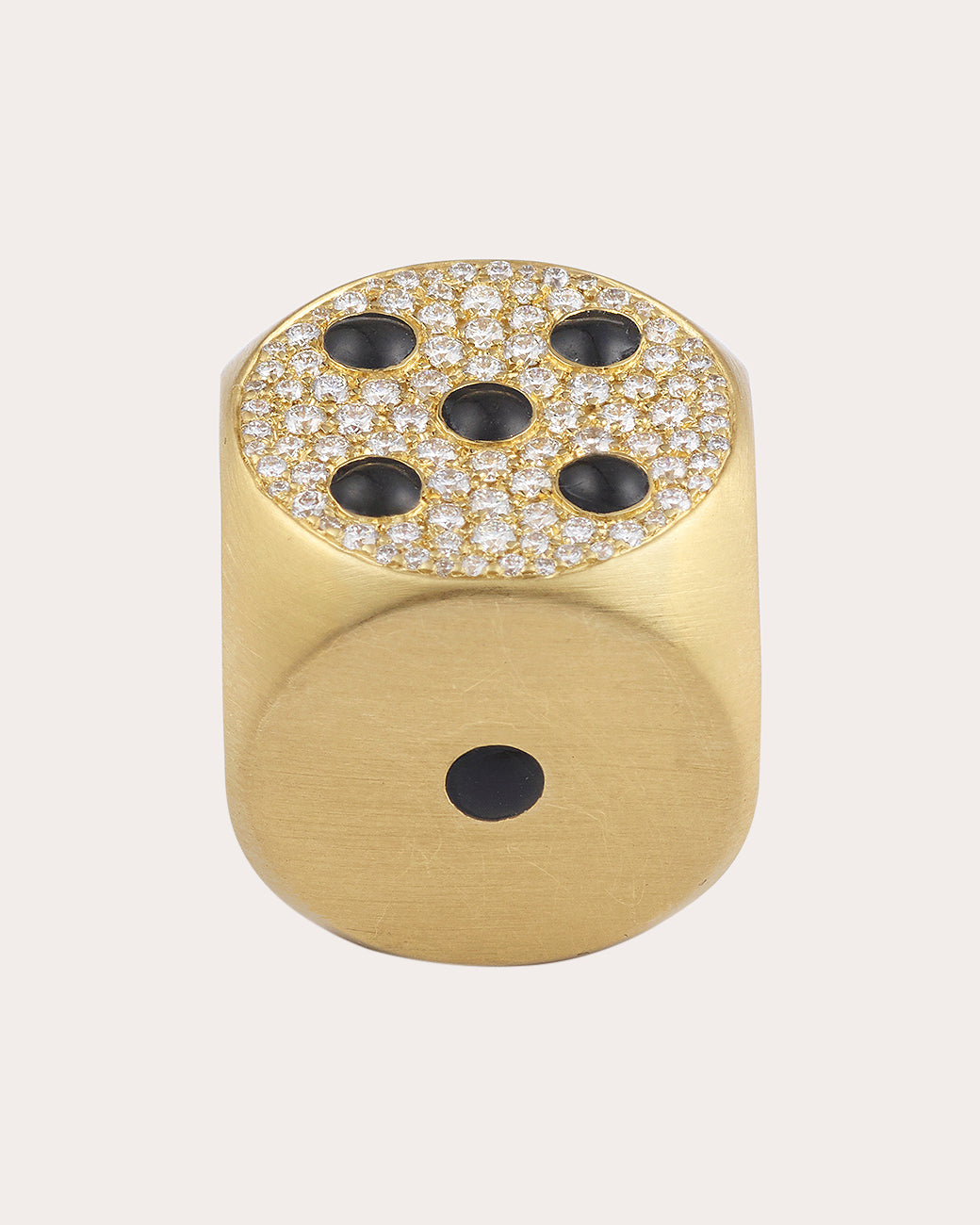 Diamond & 18k Gold Mini Hasard Ring