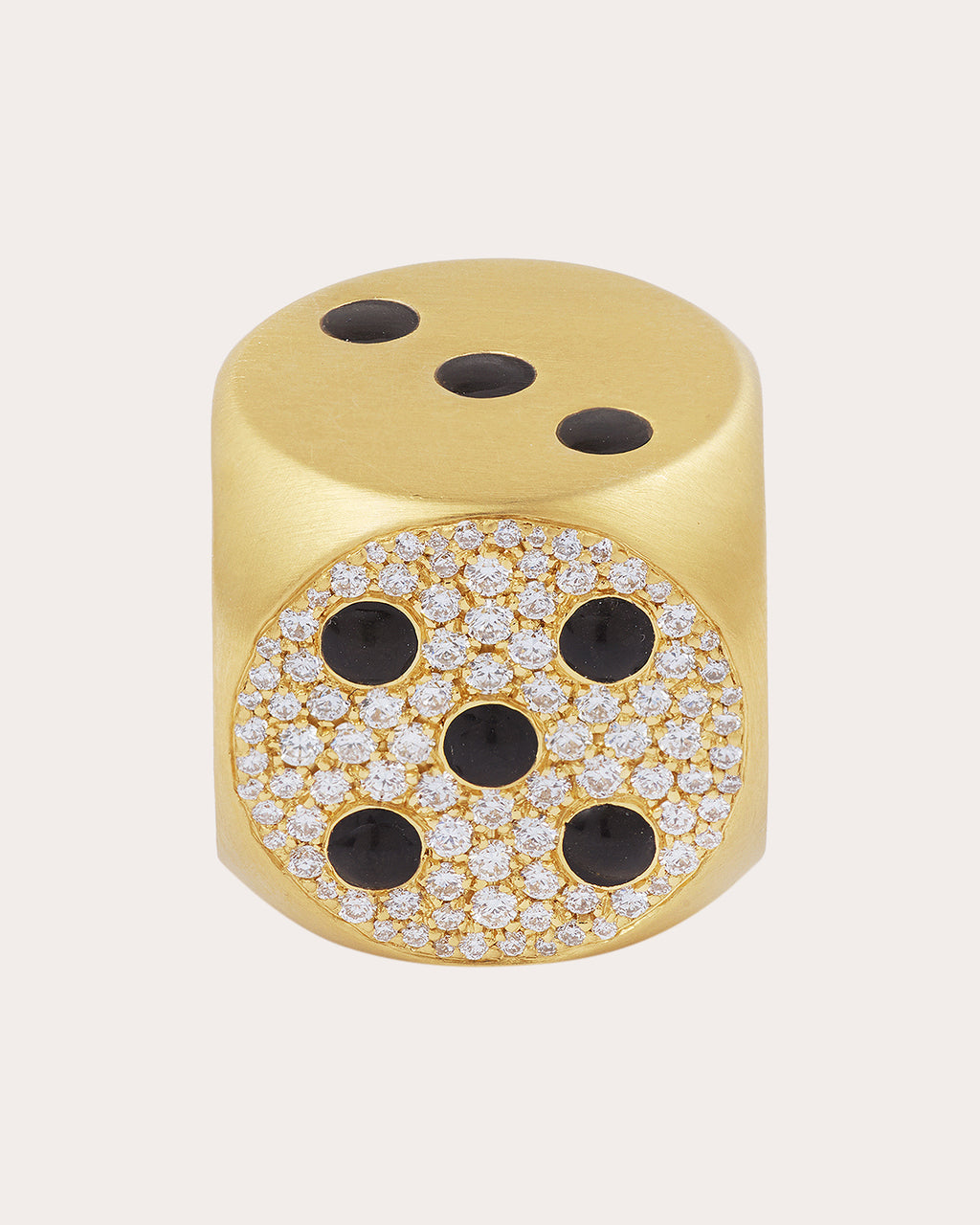 Diamond & 18k Gold Mini Hasard Ring