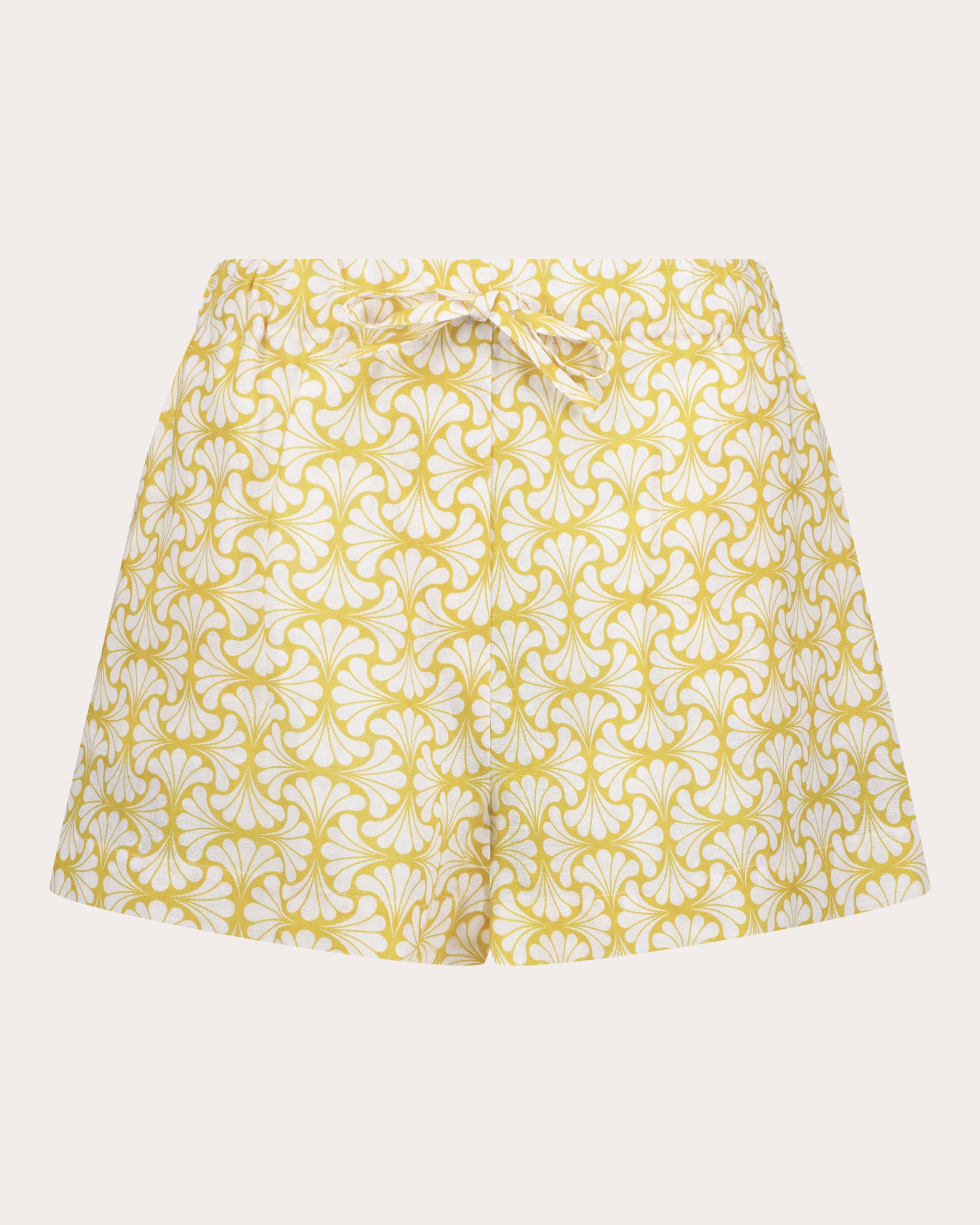 Belen Floral Linen Pull-On Shorts