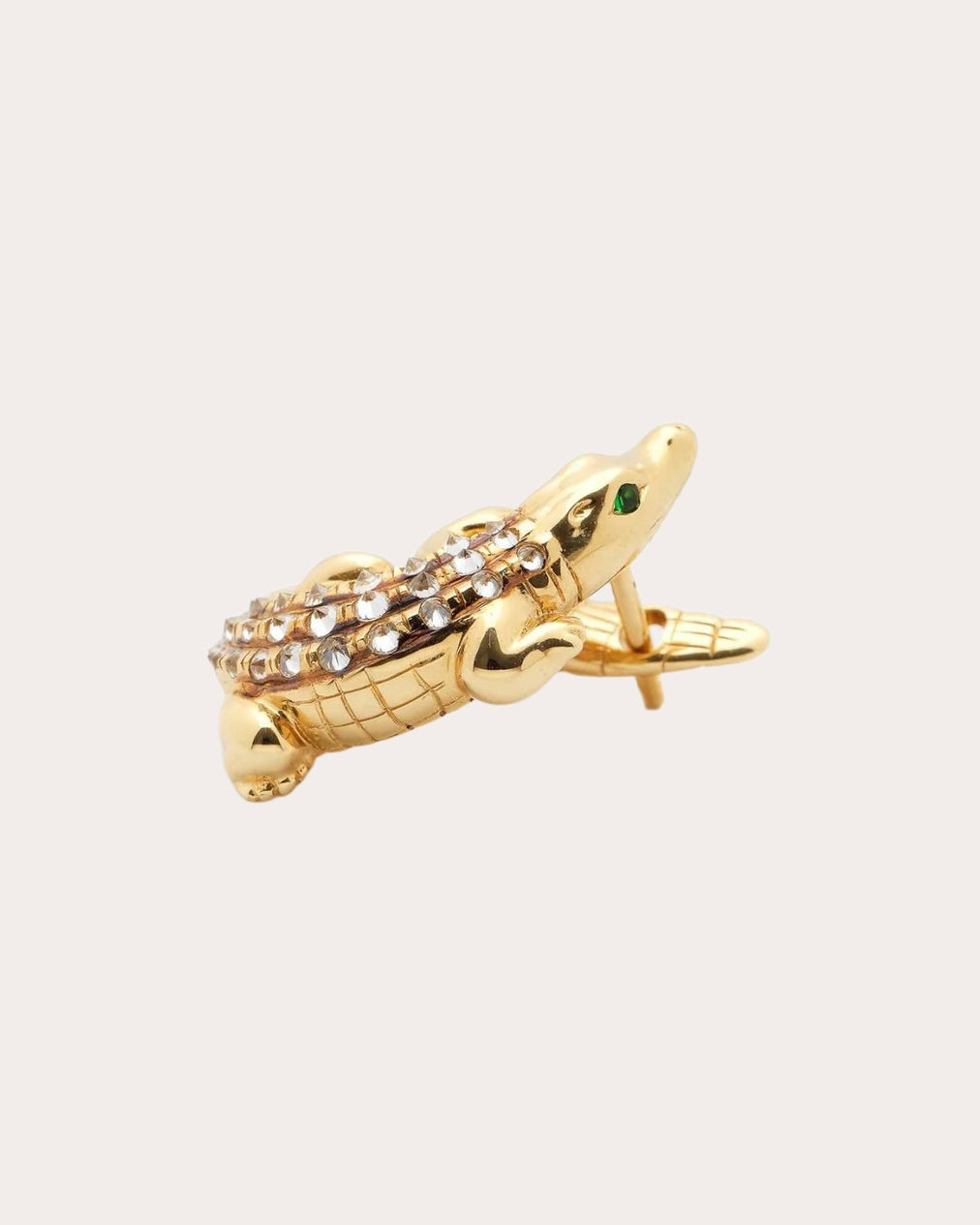 Diamond & 18k Gold Alligator Twist Earring