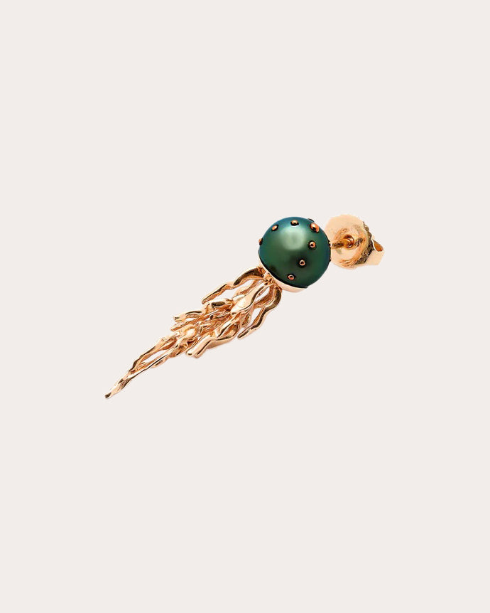 Tahitian Pearl Jellyfish Stud Earring