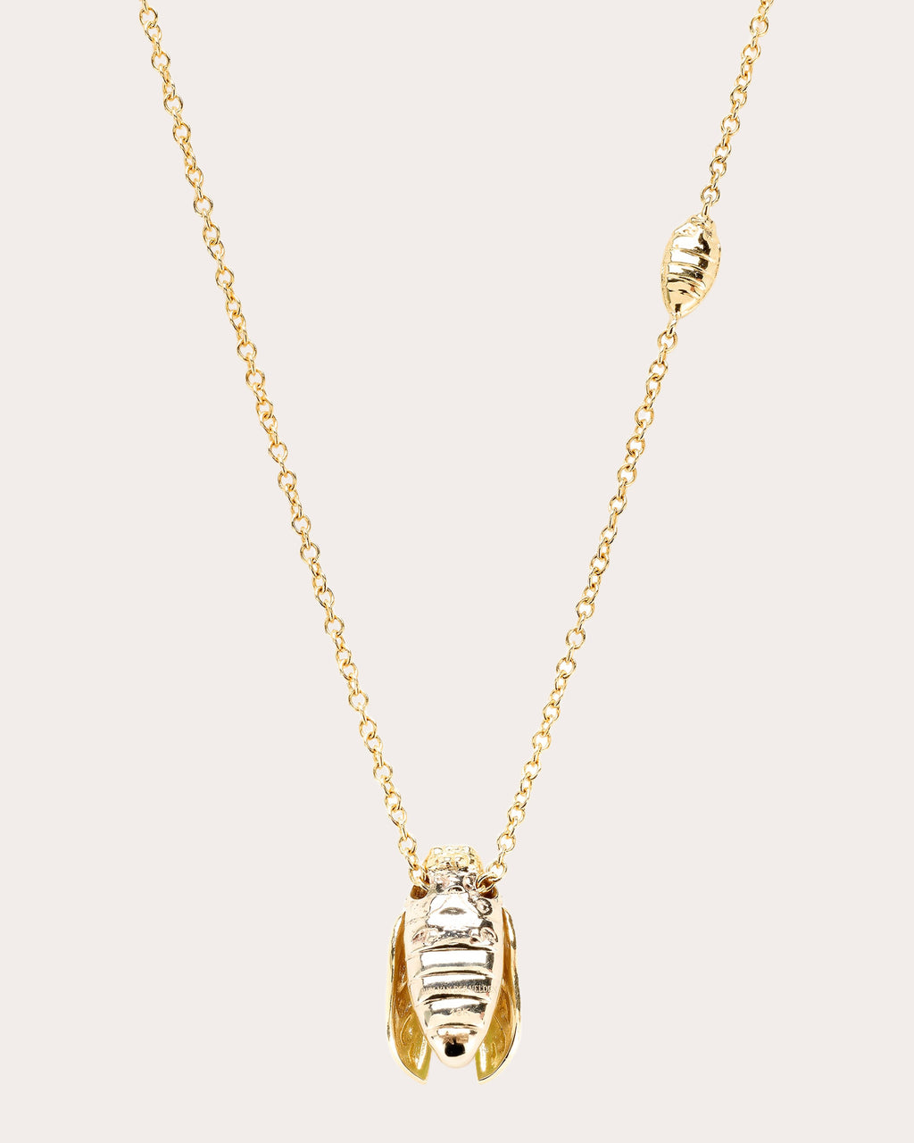 Opal & Diamond Scarab Fly Wings Pendant Necklace
