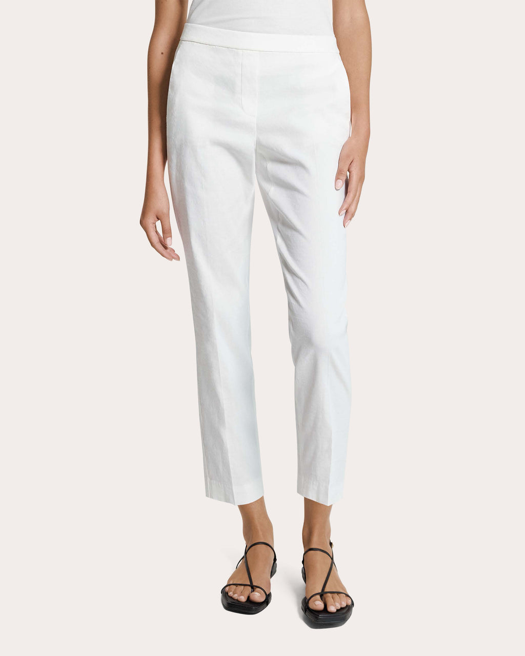 Treeca Good Linen Cropped Pull-On Pants