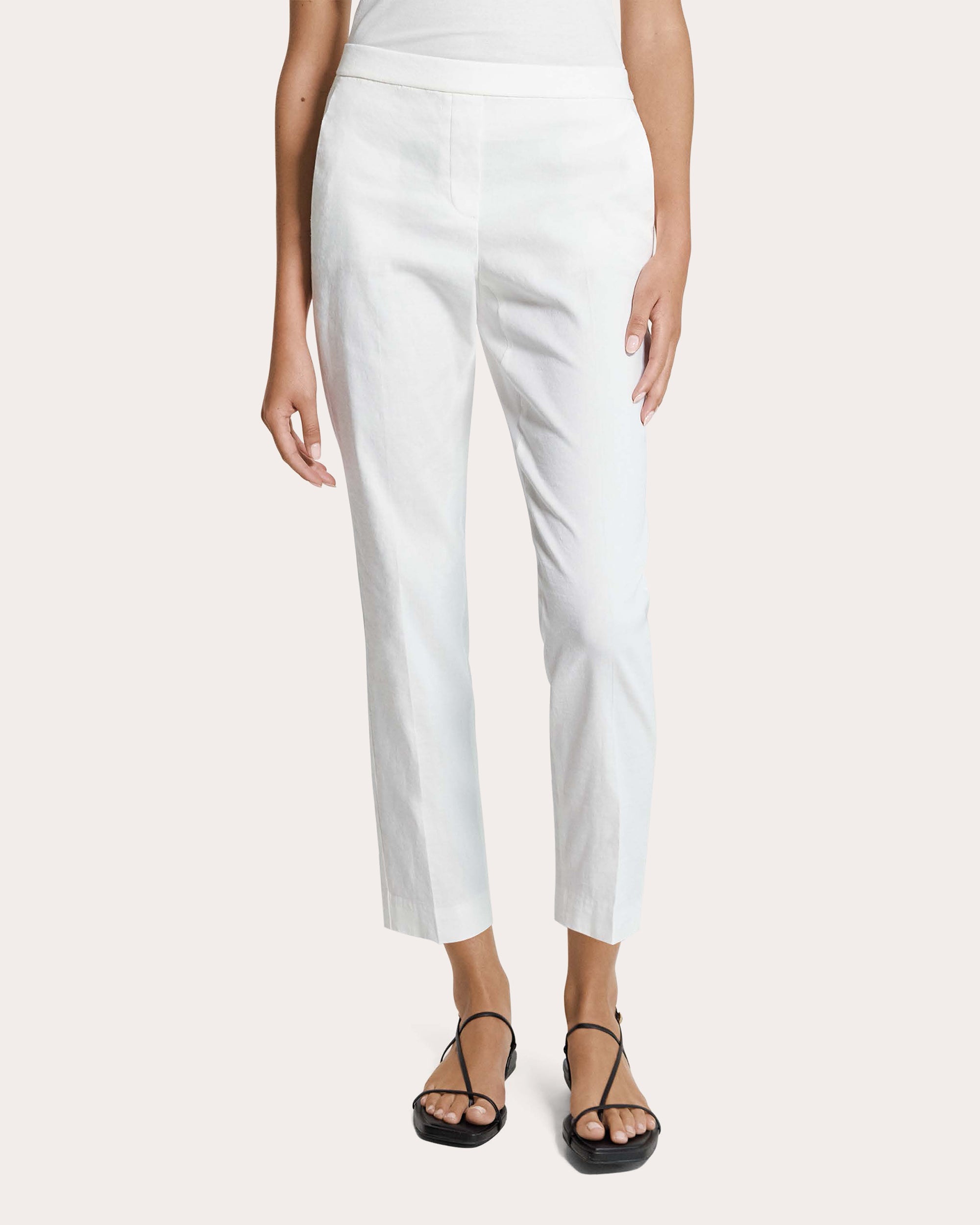 Treeca Good Linen Cropped Pull-On Pants