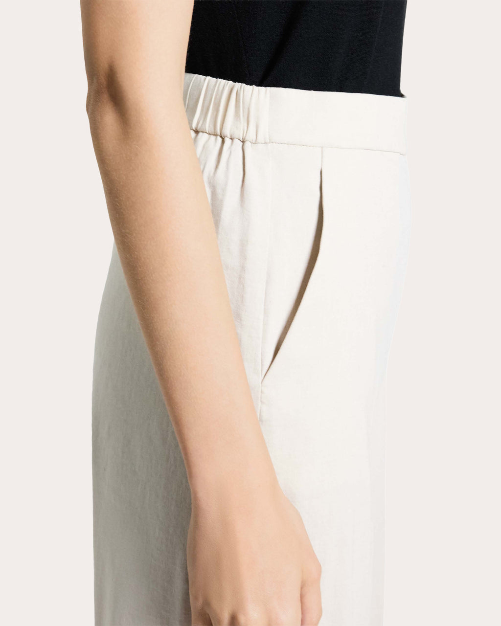Good Linen Classic Straight Pull-On Pants
