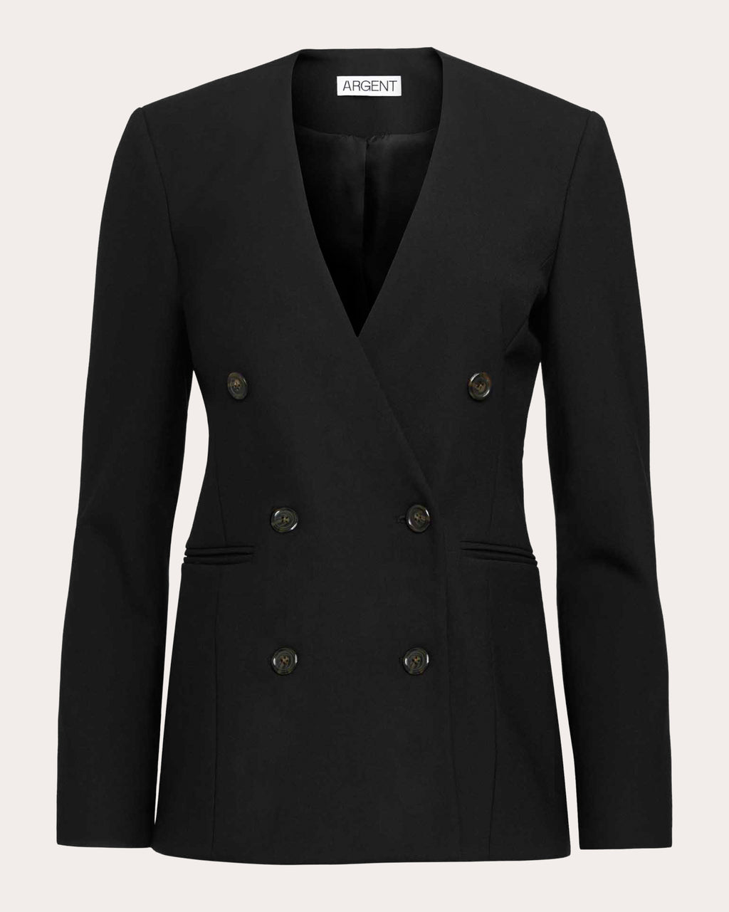 Heavy Wool Twill V-Neck Blazer
