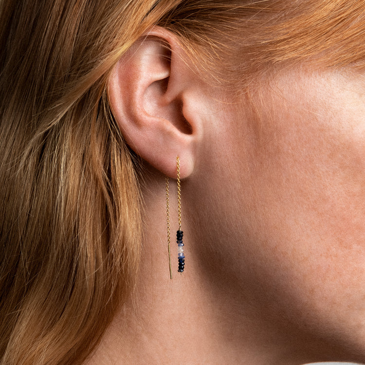 Nonza 14K Gold-Filled Wire and Sapphire Single Earring