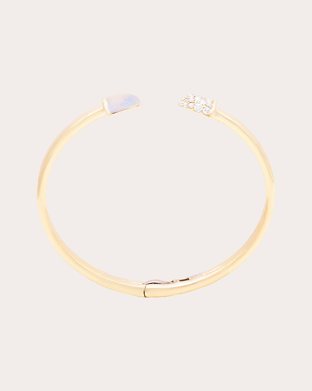 Moonstone & Diamond Found Cap Cuff