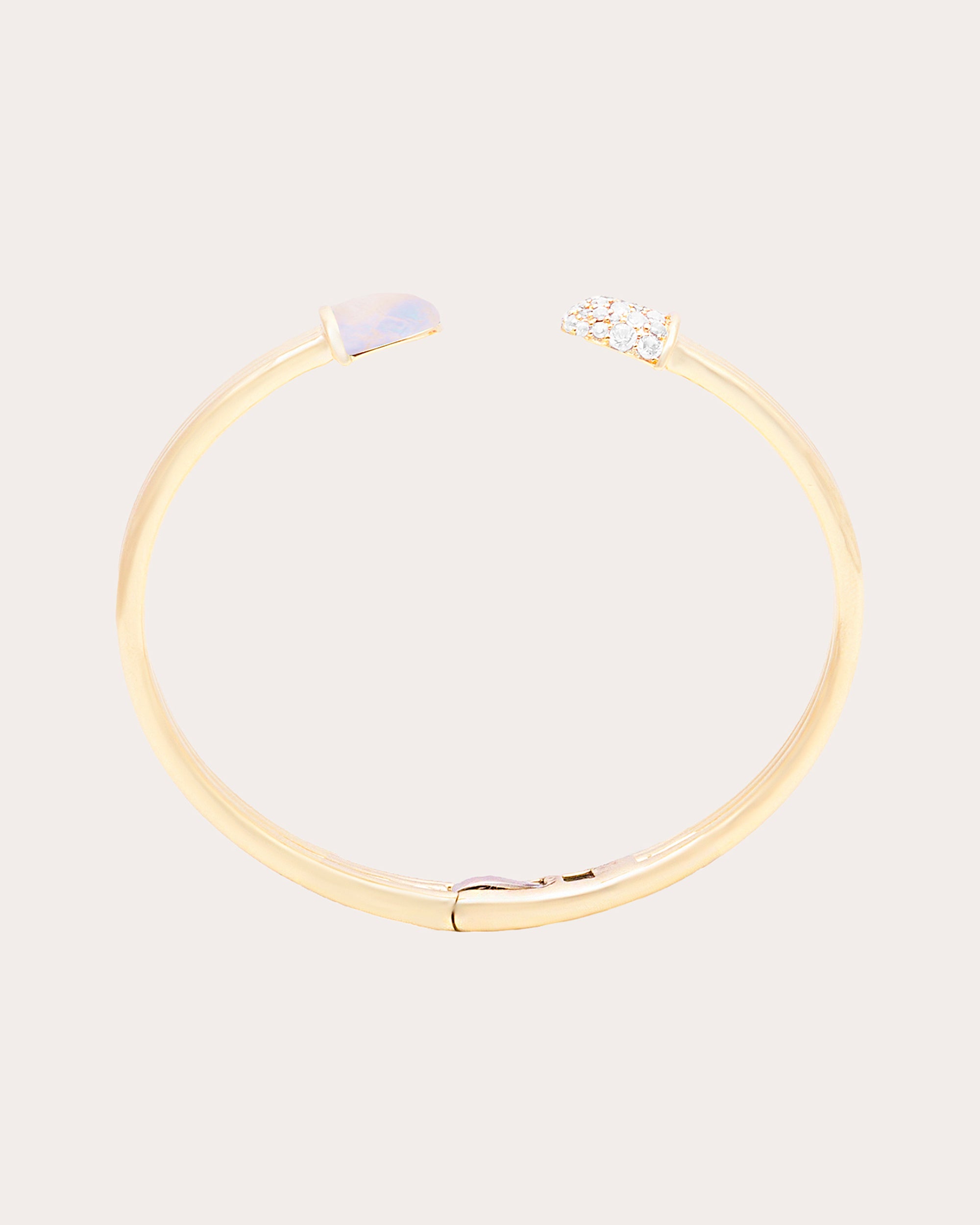 Moonstone & Diamond Found Cap Cuff