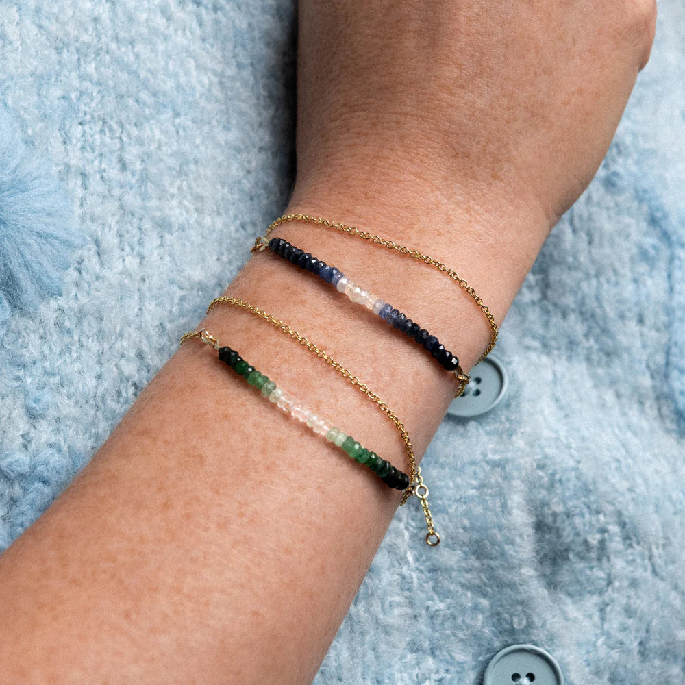 Nonza 14K Gold-Filled Chain and Sapphire Bracelets