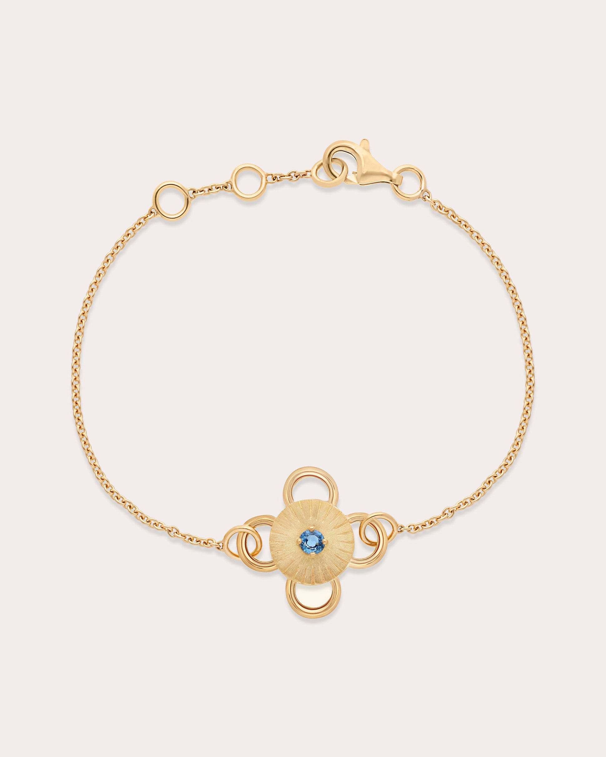 Sapphire & 18k Gold Baby Bolt Bracelet