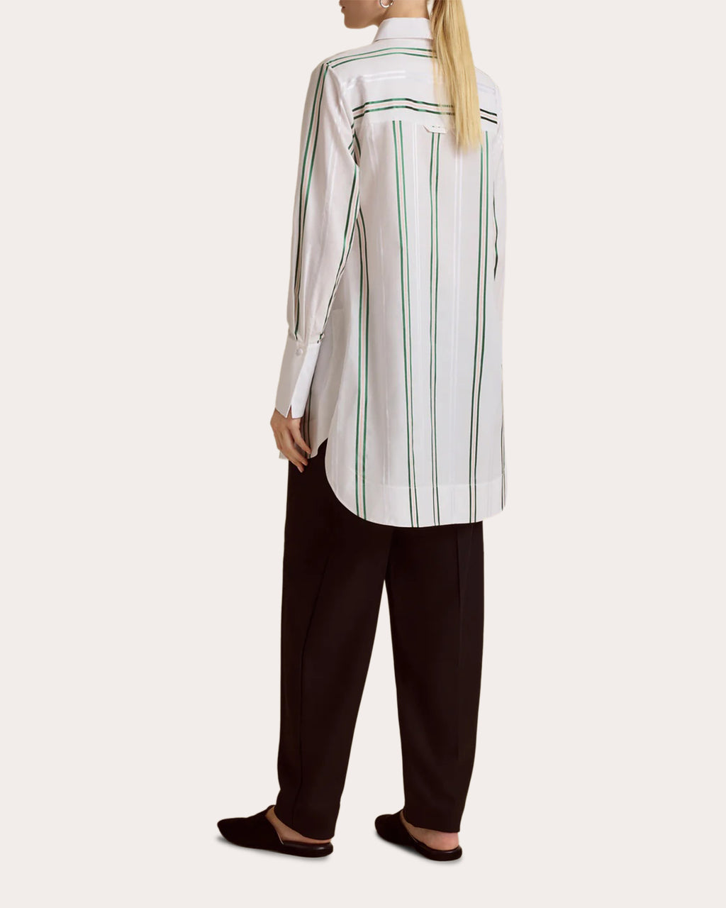 Pinstripe Jacquard Slim Tuxedo Shirt