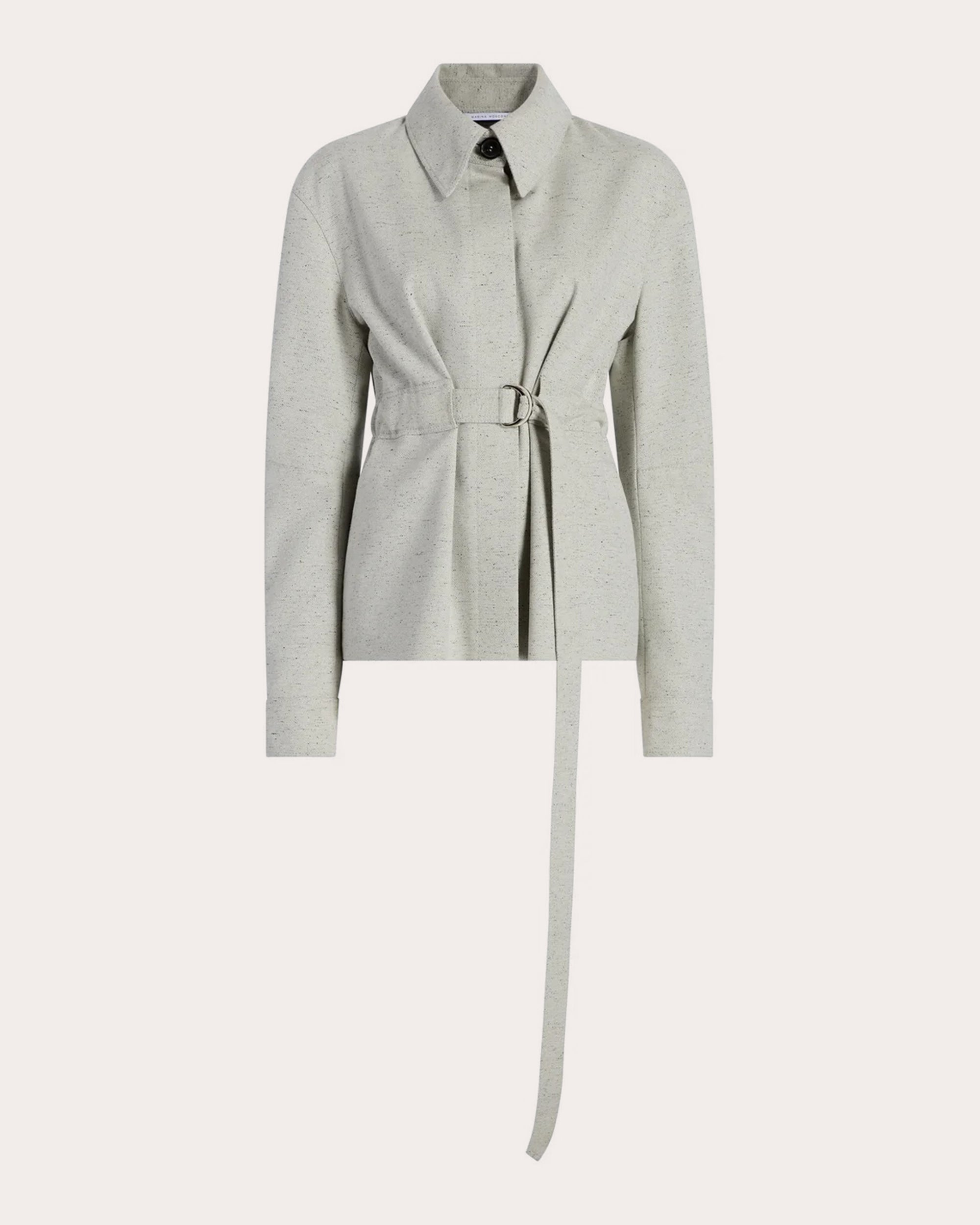 Belted Cocoon Bomber Jacket