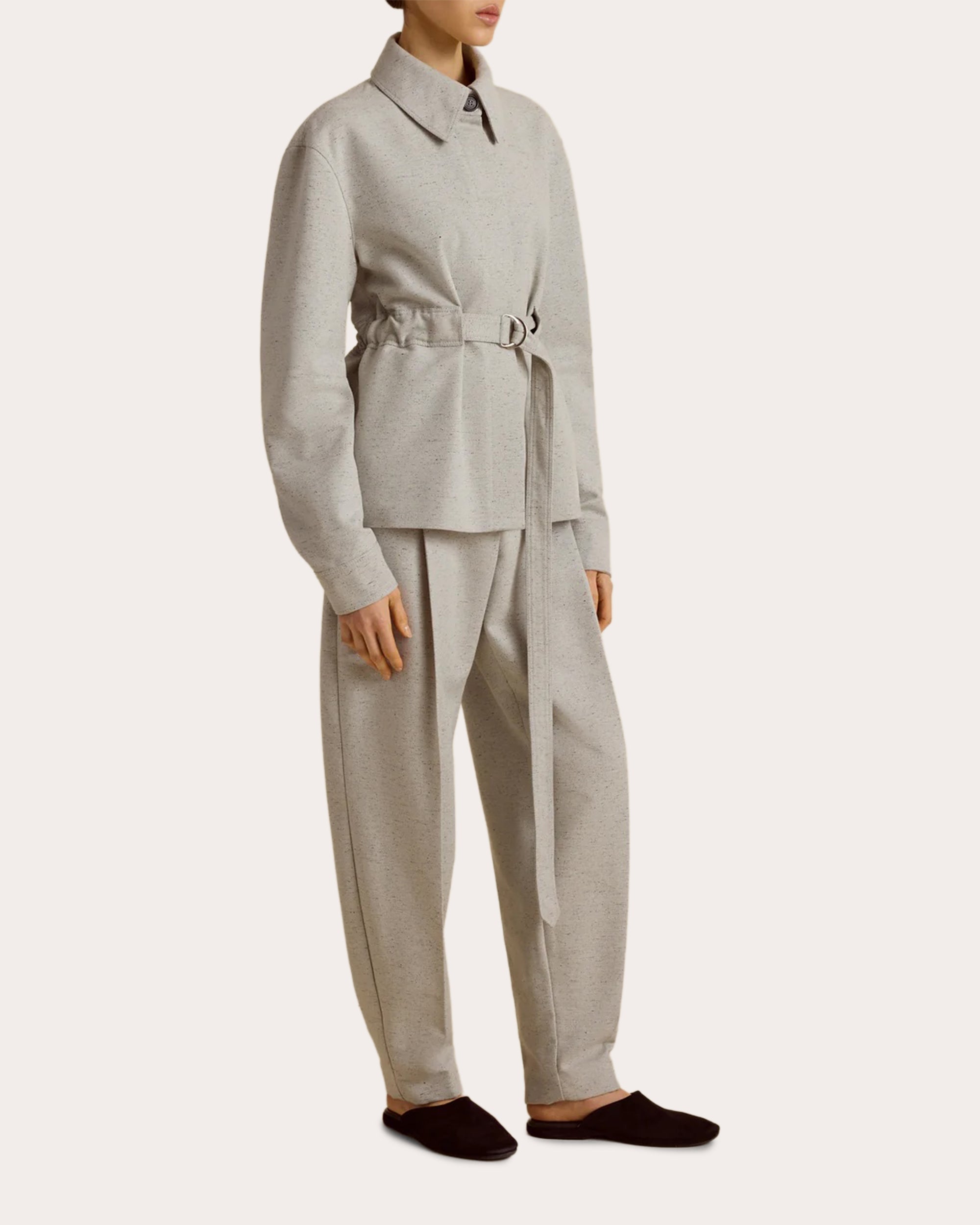 Belted Cocoon Bomber Jacket