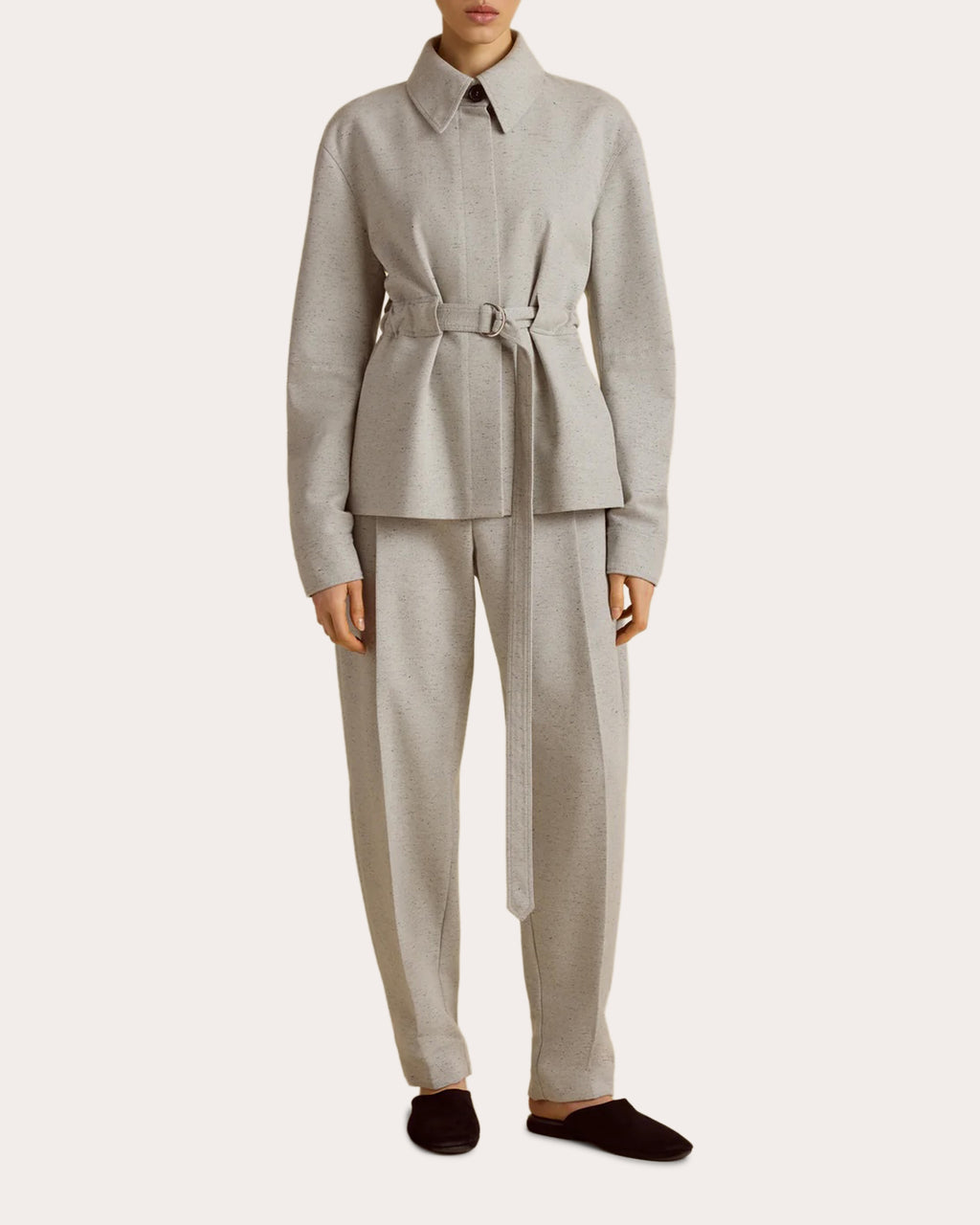 Belted Cocoon Bomber Jacket