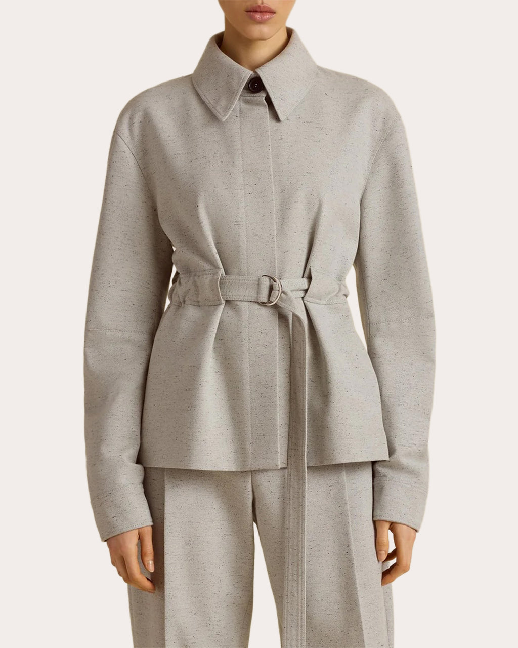 Belted Cocoon Bomber Jacket