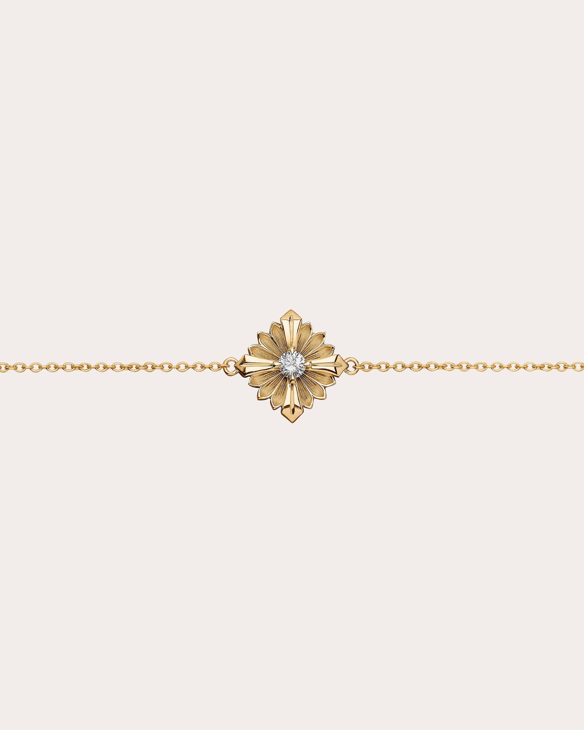 Diamond & 18k Gold Stamp Bracelet