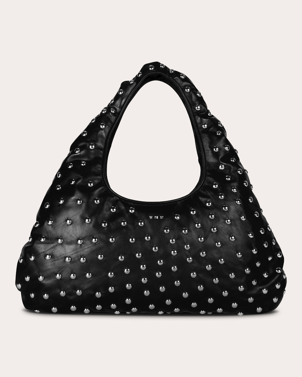 Large Cloud Studded Leather Shoulder Bag