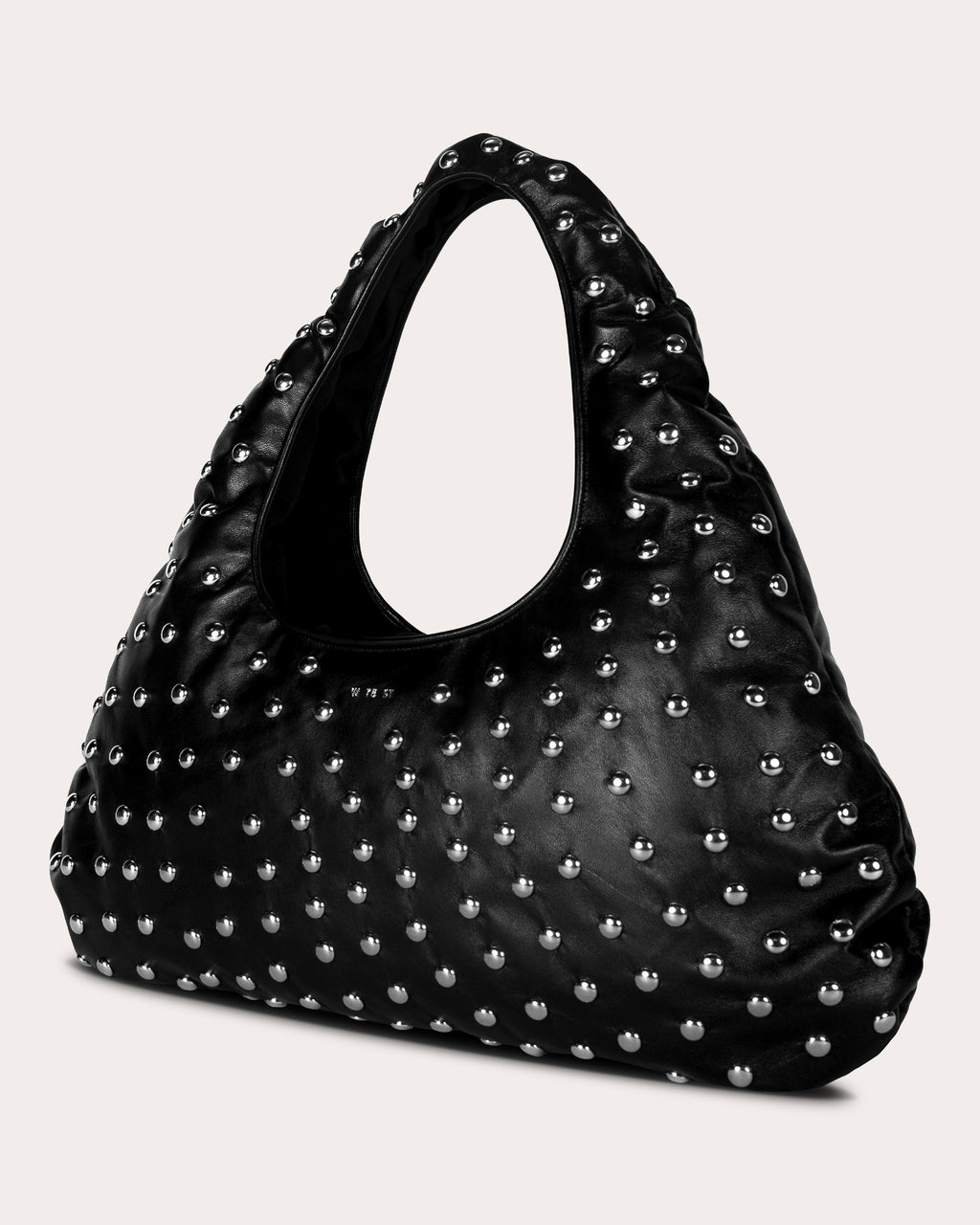 Large Cloud Studded Leather Shoulder Bag