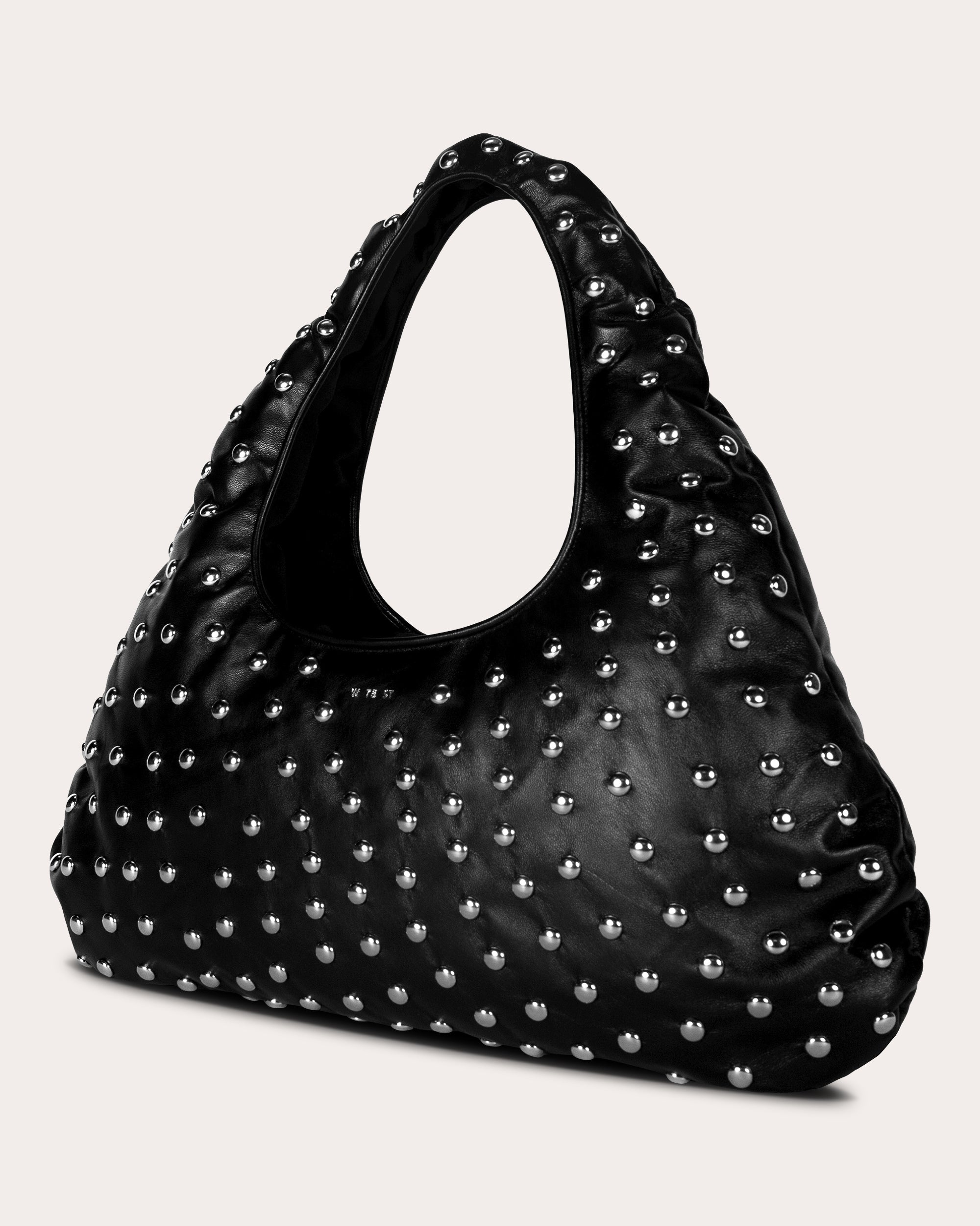 Large Cloud Studded Leather Shoulder Bag