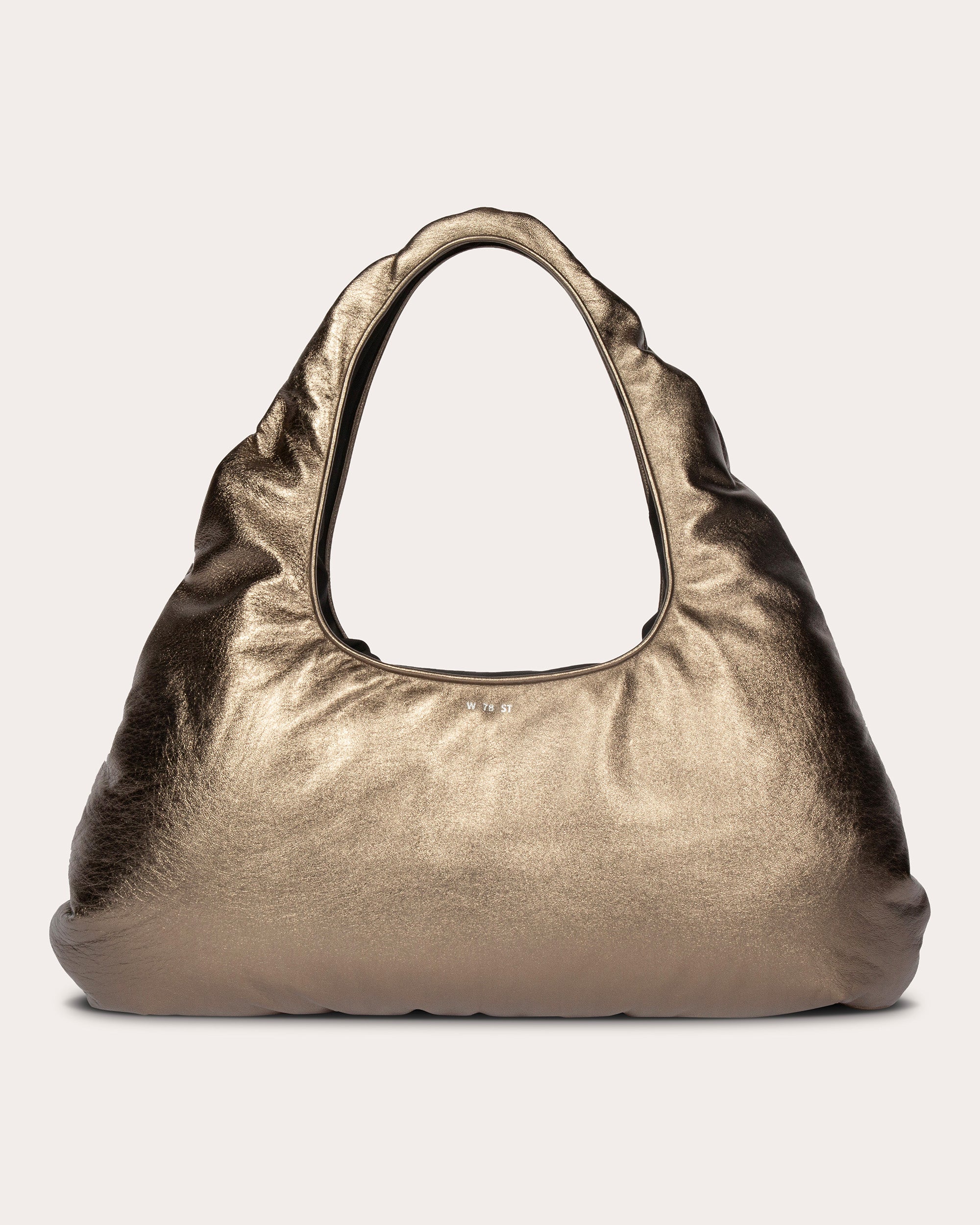 Large Cloud Metallic Leather Shoulder Bag