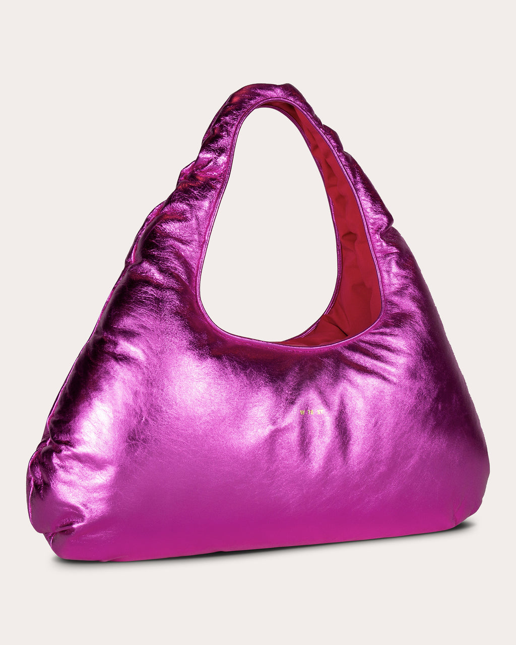 Large Cloud Metallic Leather Shoulder Bag