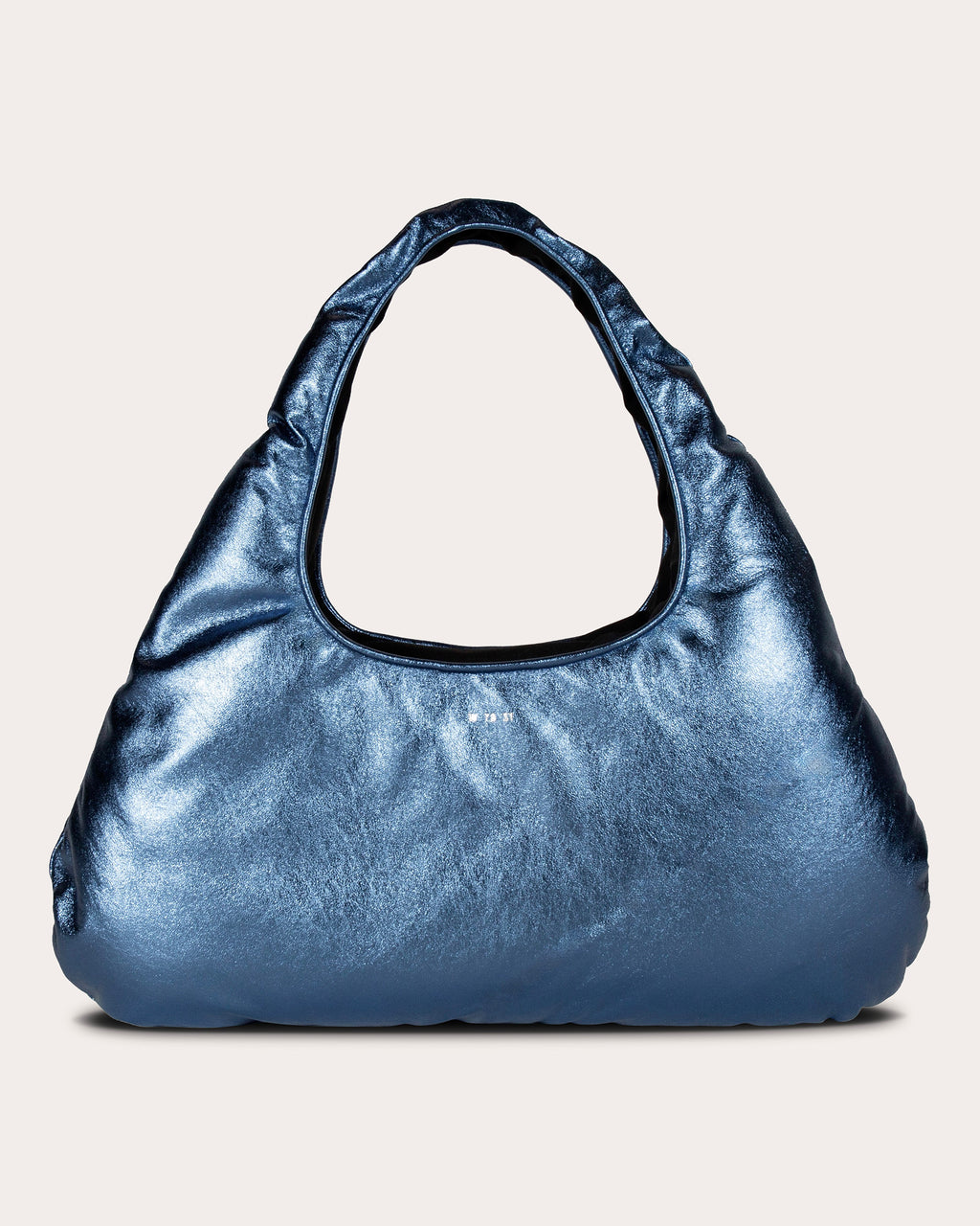 Large Cloud Metallic Leather Shoulder Bag