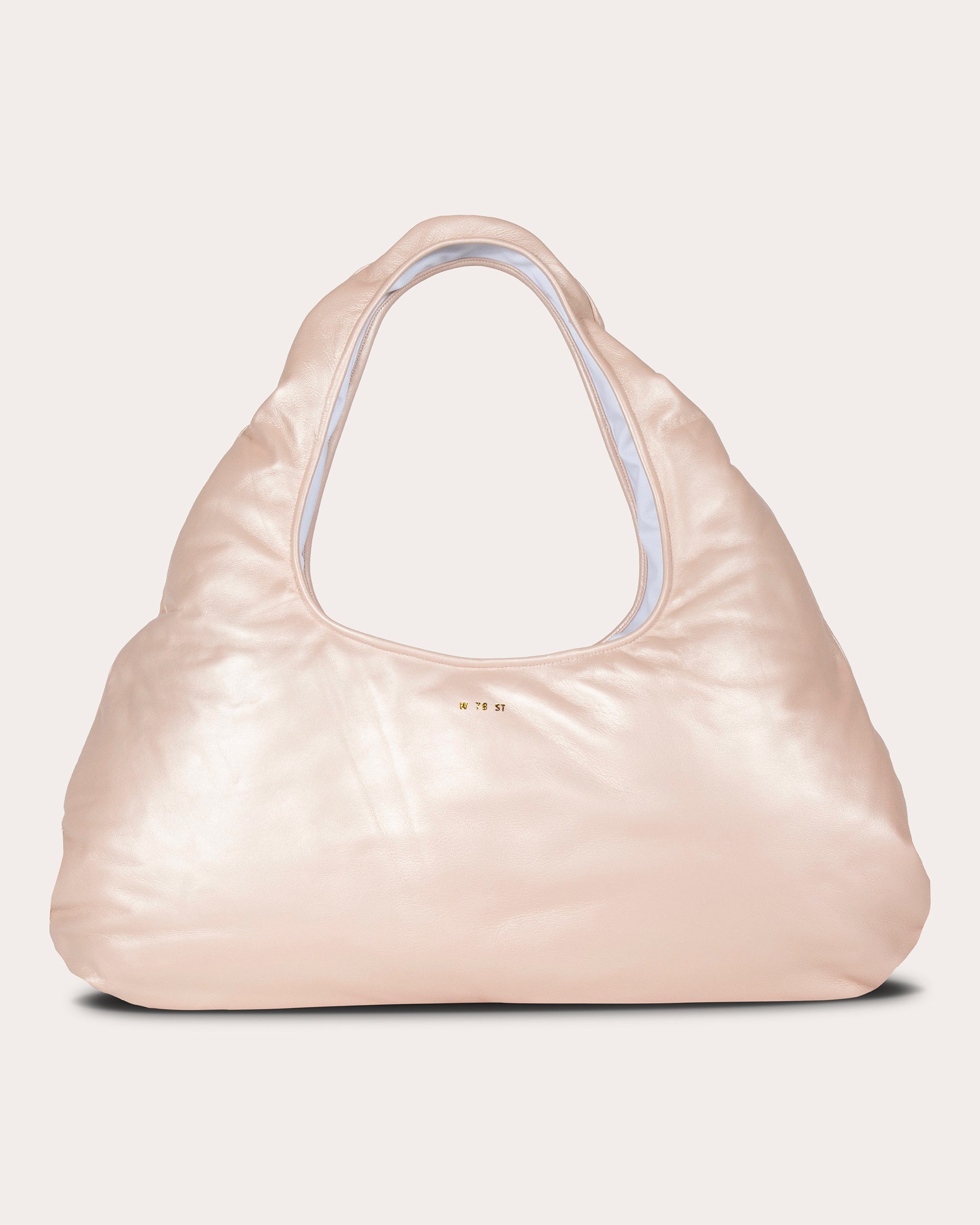 Large Cloud Pearlescent Leather Shoulder Bag