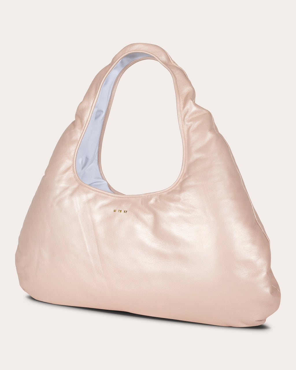 Large Cloud Pearlescent Leather Shoulder Bag
