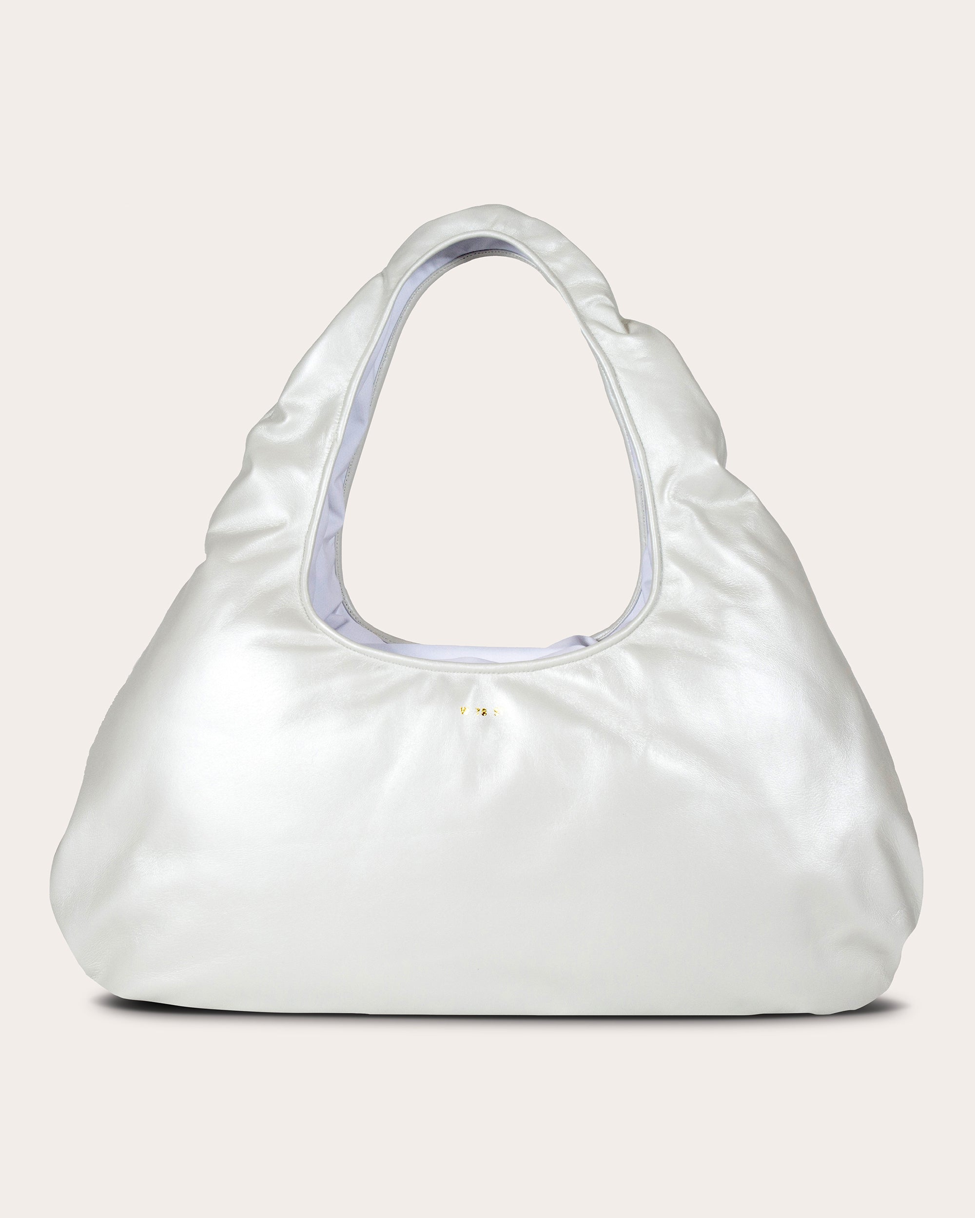 Large Cloud Pearlescent Leather Shoulder Bag