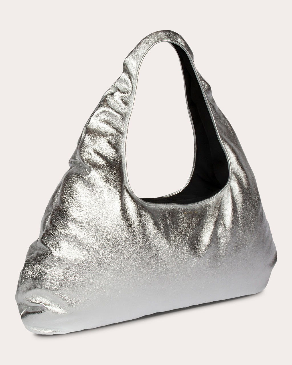Large Cloud Metallic Leather Shoulder Bag