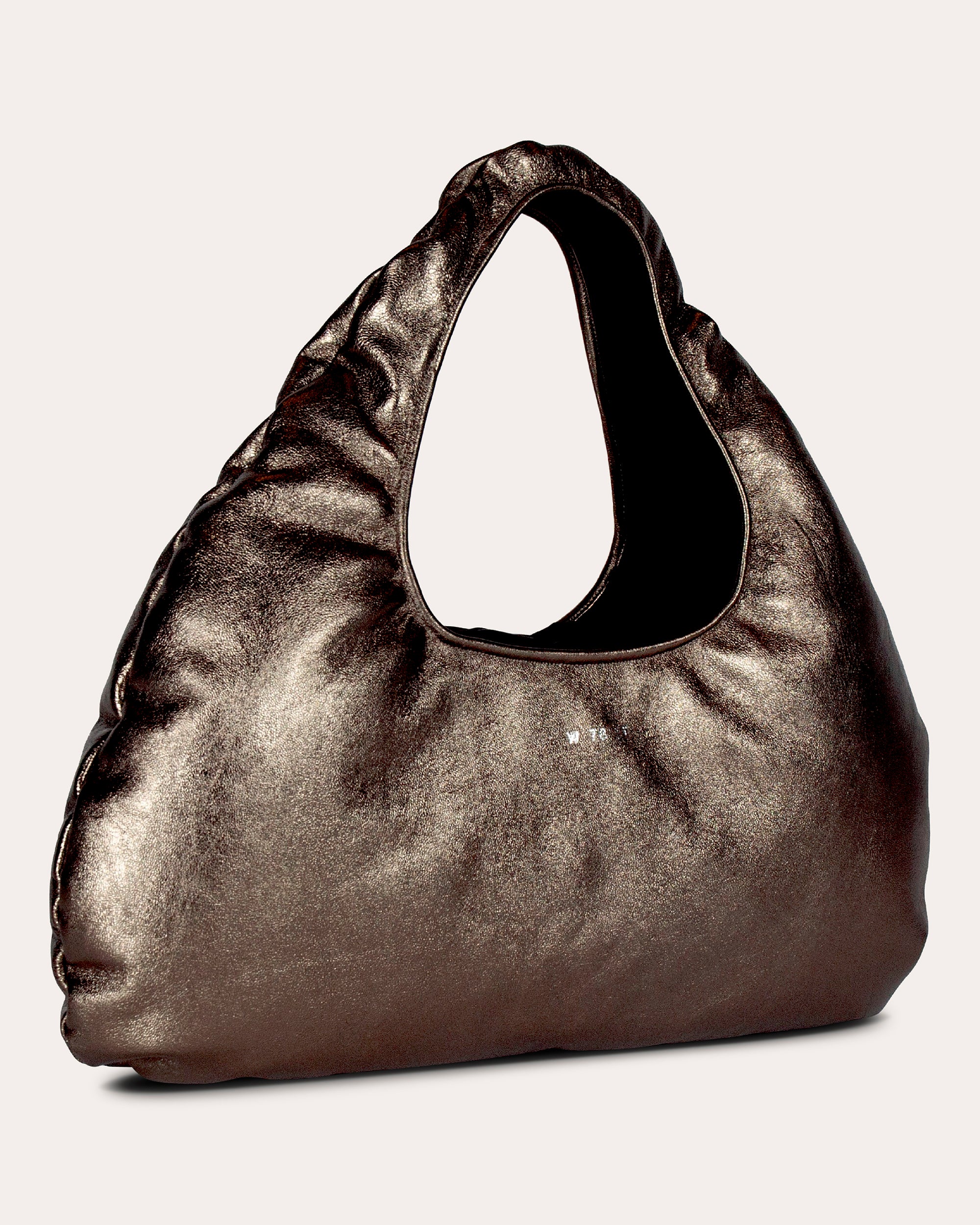 Medium Cloud Metallic Leather Shoulder Bag