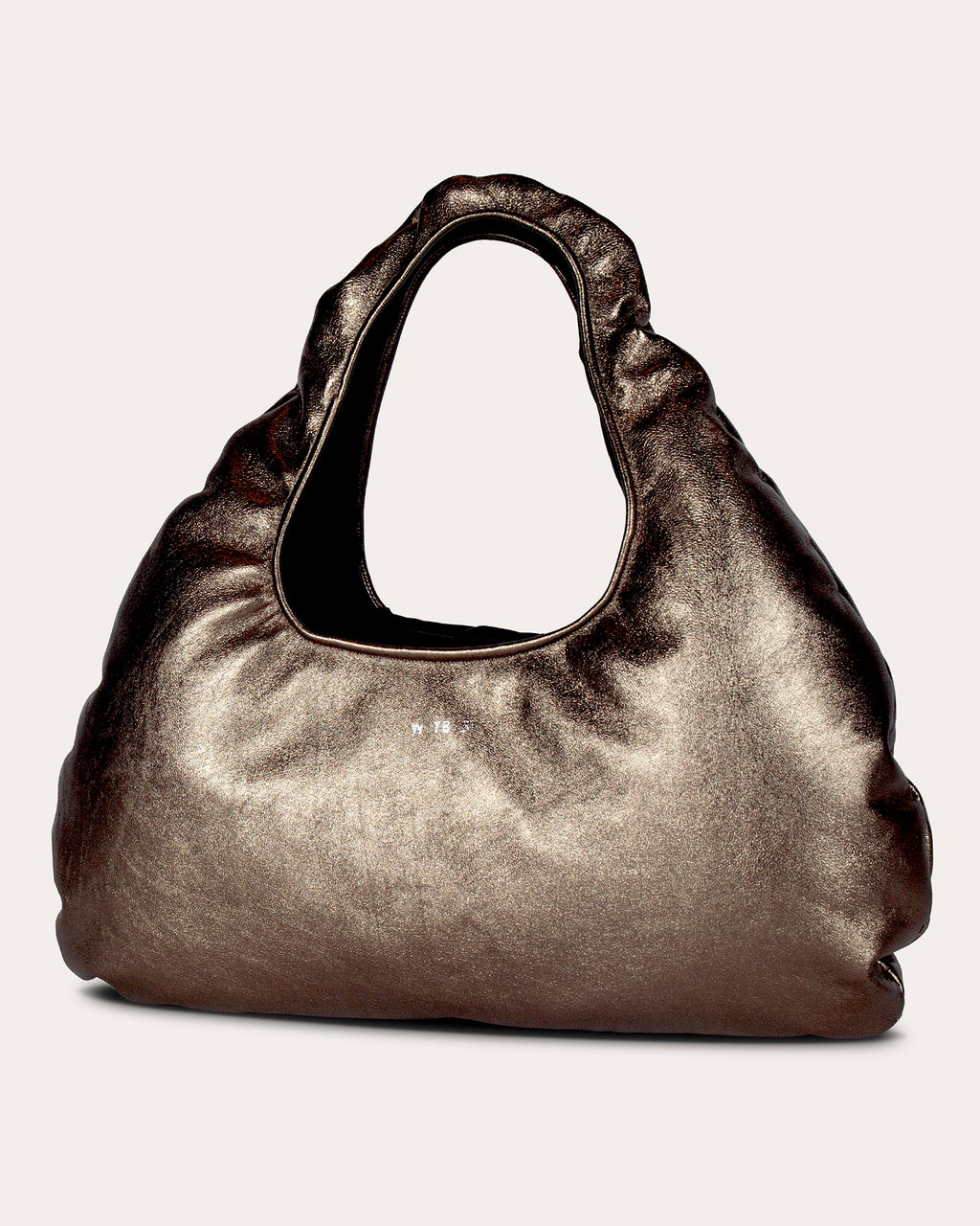 Medium Cloud Metallic Leather Shoulder Bag