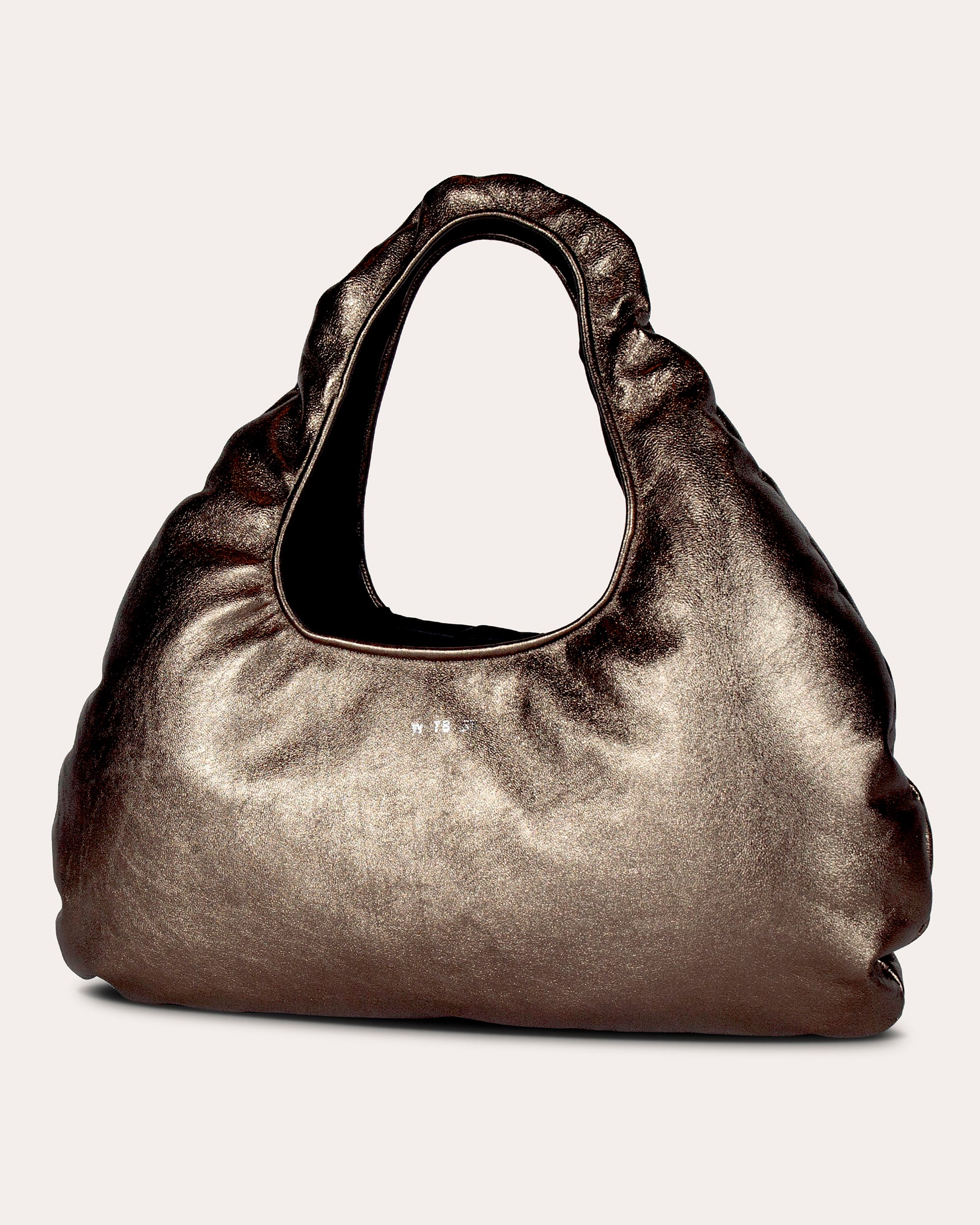 Medium Cloud Metallic Leather Shoulder Bag